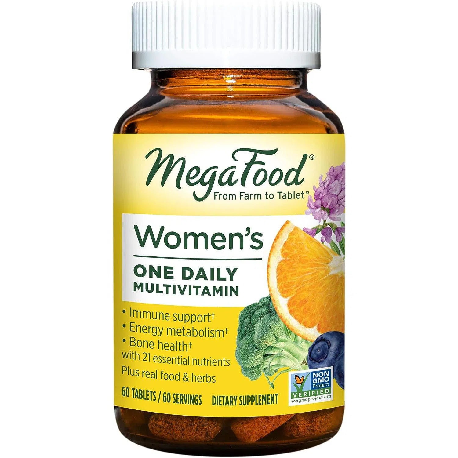MegaFood Women’s One Daily Multivitamin - Premium Multivitamin for Women with Essential Vitamins & Minerals - Supports Energy, Immunity & Overall Health - Perfect for Busy Women & Active Lifestyles
