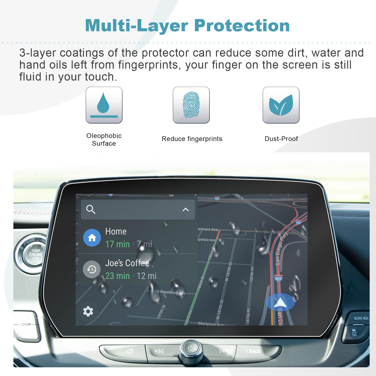 2-Pack HD Clear Screen Protector for 2023-2025 Chevy Blazer 10.2