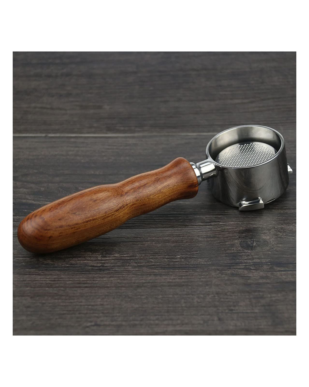 51mm Bottomless Portafilter for Breville & DeLonghi Espresso Machines - Solid Wood Handle, Professional Coffee Filter Basket Accessory | Perfect for Home Baristas & Coffee Shops