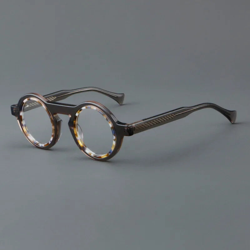 CCspace Unisex Full Rim Round Acetate Eyeglasses Frame 300968 - Lightweight & Durable for Reading, Work, and Daily Wear