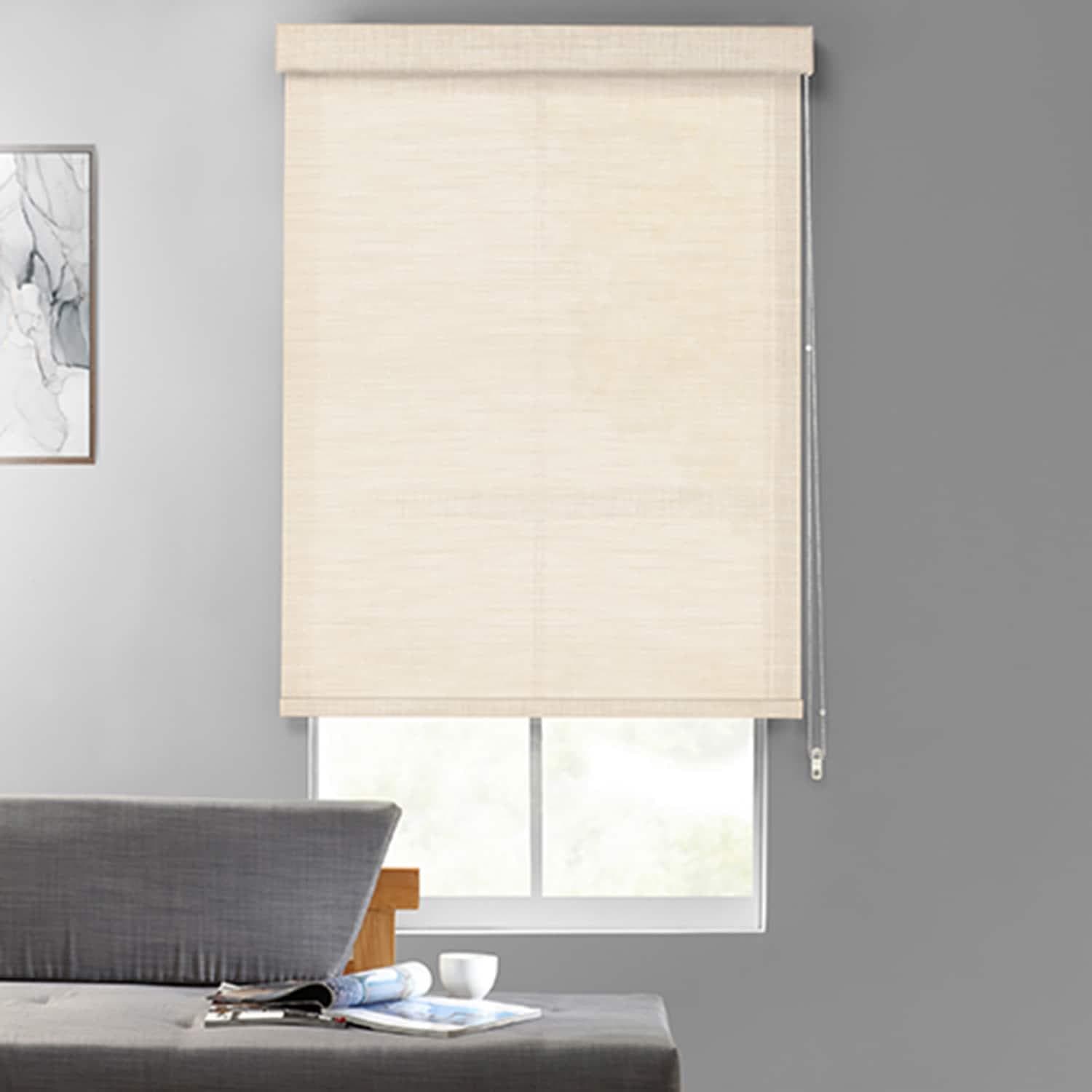 Blackout Roller Shades for Windows - Bedford Textured Fabric for Complete Room Darkening | Perfect for Bedrooms, Nurseries & Home Theaters