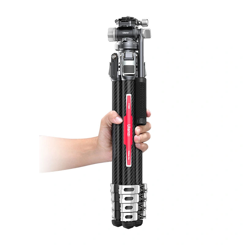 Ulanzi TT09 Carbon Fiber Travel Tripod for Video & Photography - Lightweight & Portable for Vloggers, YouTubers & Outdoor Adventures