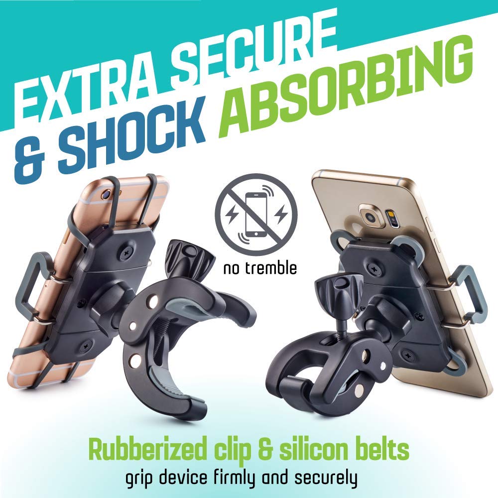 Unbreakable Bike Phone Mount - Metal Handlebar Holder for iPhone & Samsung | Secure & Comfortable Cycling Accessory
