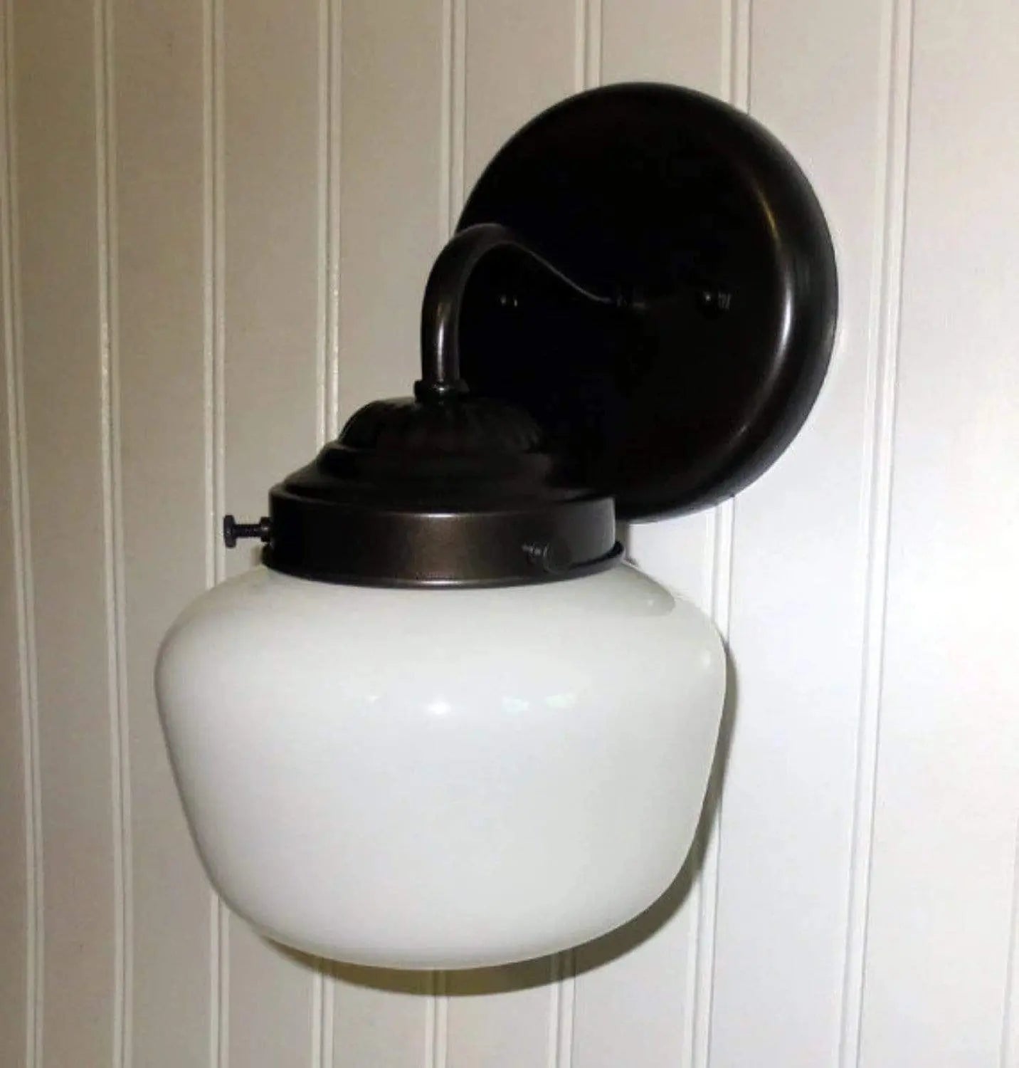 Vintage Schoolhouse Sconce Wall Light - Classic Industrial Style Wall Mounted Fixture for Bedroom, Living Room, or Hallway Lighting