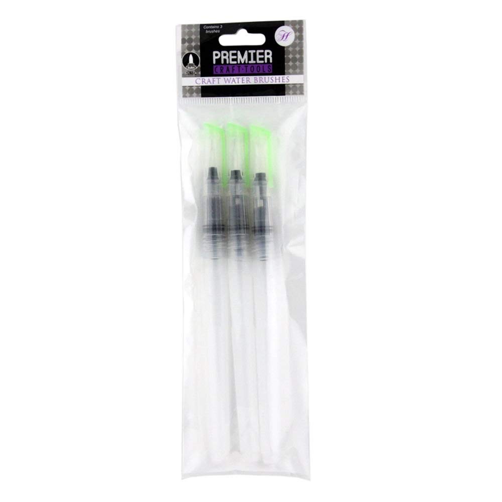 Hunkydory Premier Craft Water Brushes Set of 3 - Perfect for Watercolor Painting, Calligraphy & Mixed Media Art - Ideal for Artists, Students & Crafters
