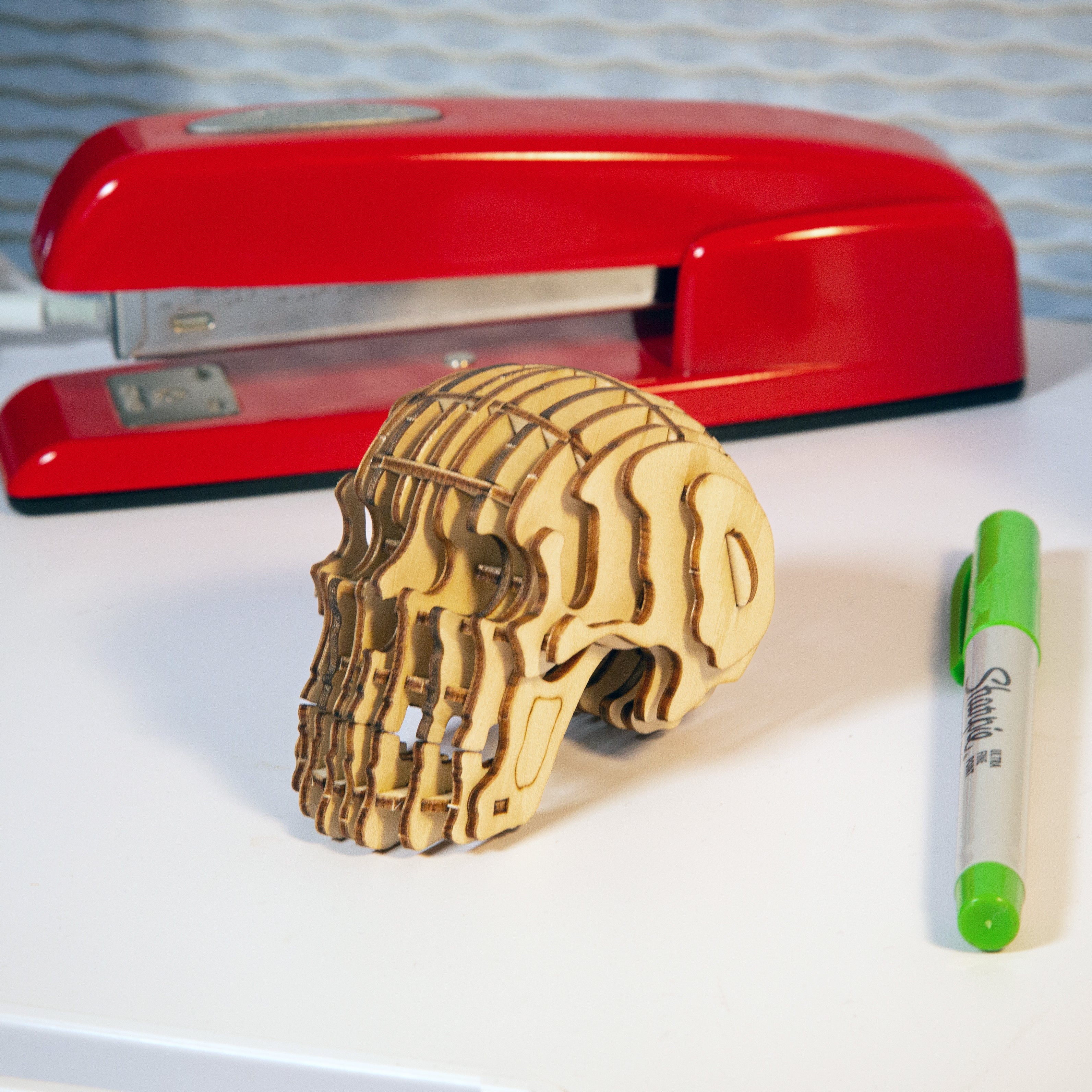 3D Wooden Skull Puzzle for Adults - DIY Brain Teaser & Home Decor - Perfect for Halloween, Gothic Decor, and Puzzle Enthusiasts
