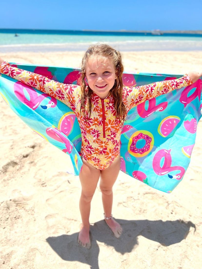 2 Pack Kids Beach Towels - Soft Absorbent Quick Dry Towels for Boys & Girls - Perfect for Pool, Beach, Swimming, and Outdoor Activities
