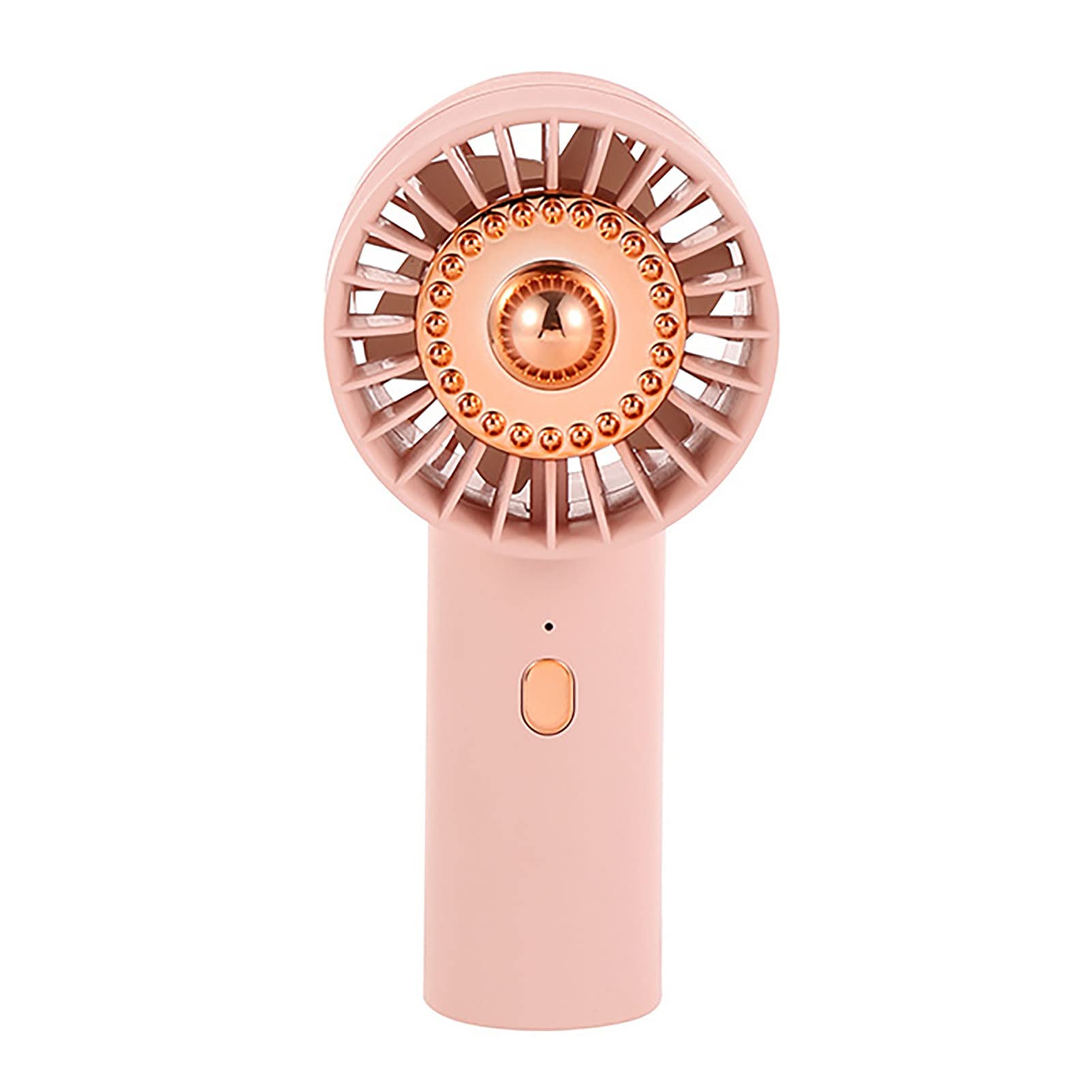Portable USB Rechargeable Mini Desk Fan - Powerful & Quiet Bladeless Handheld Cooling Fan for Travel, Office, Sports - Pink | Perfect for Home, Workout & Outdoor Activities