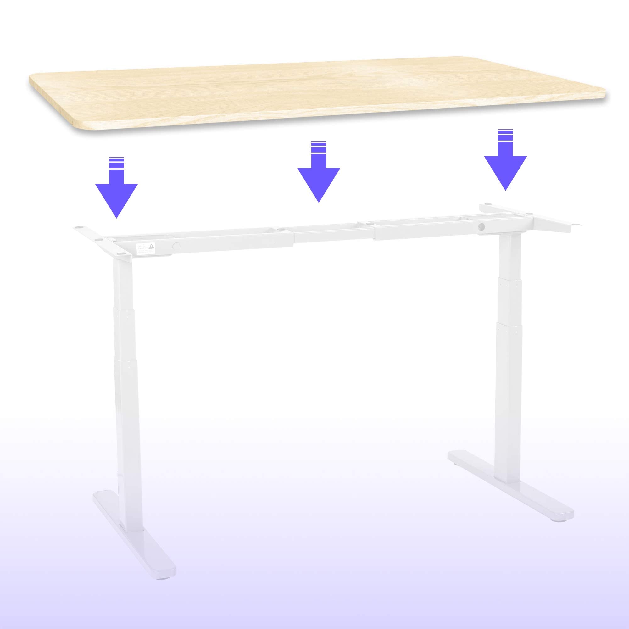 Duronic TT187 Sit Stand Desk Top - Adjustable Height Standing Desk Surface Only | 180cm x 70cm Natural Wood Desktop for Ergonomic Office Workstation | Perfect for Home Office, Gaming Setup & Workspace Productivity