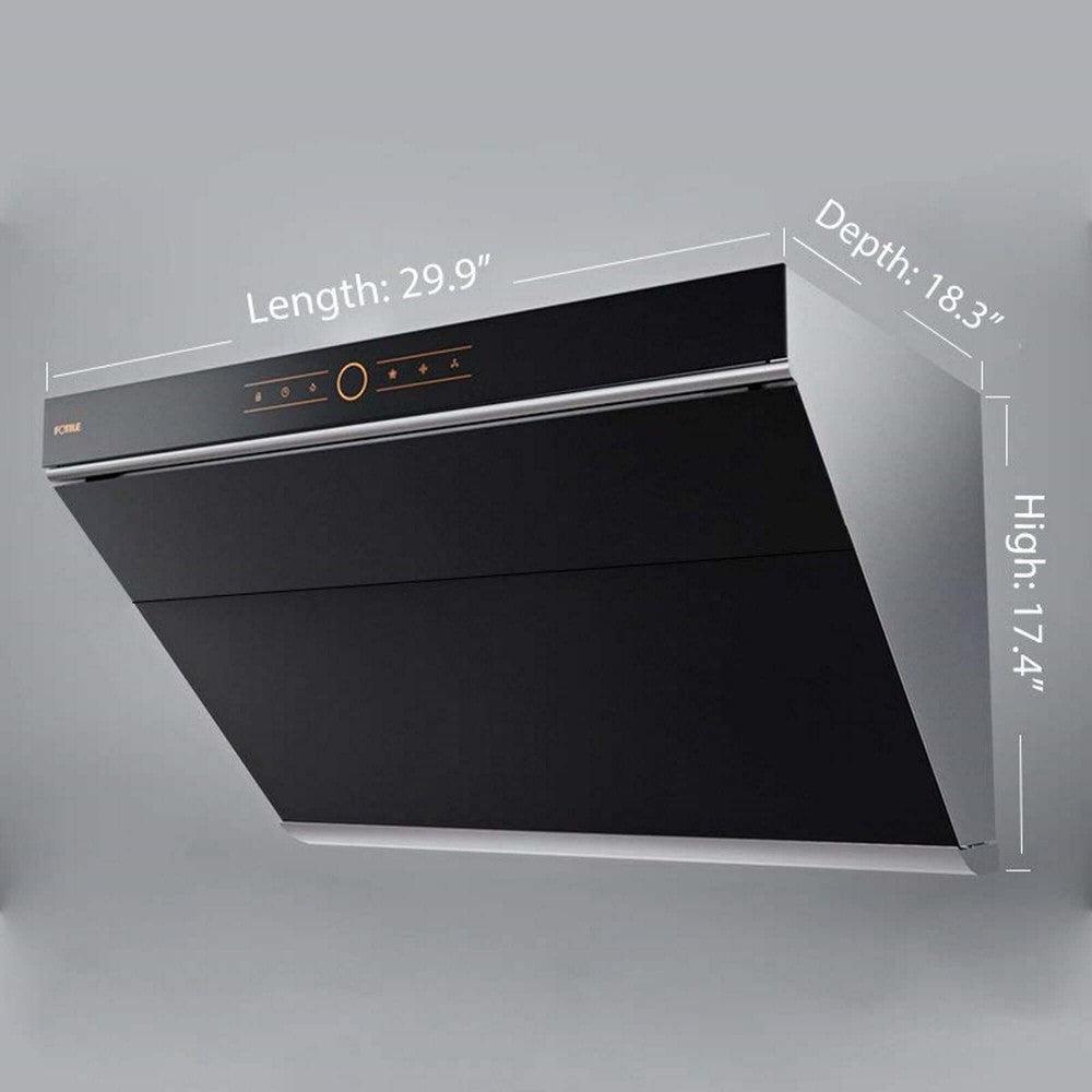 Fotile JQG7501 30-Inch 850 CFM Wall Mount Range Hood with Touchscreen Control - Stainless Steel Kitchen Vent Hood for Gas Stove, Island & Outdoor Cooking