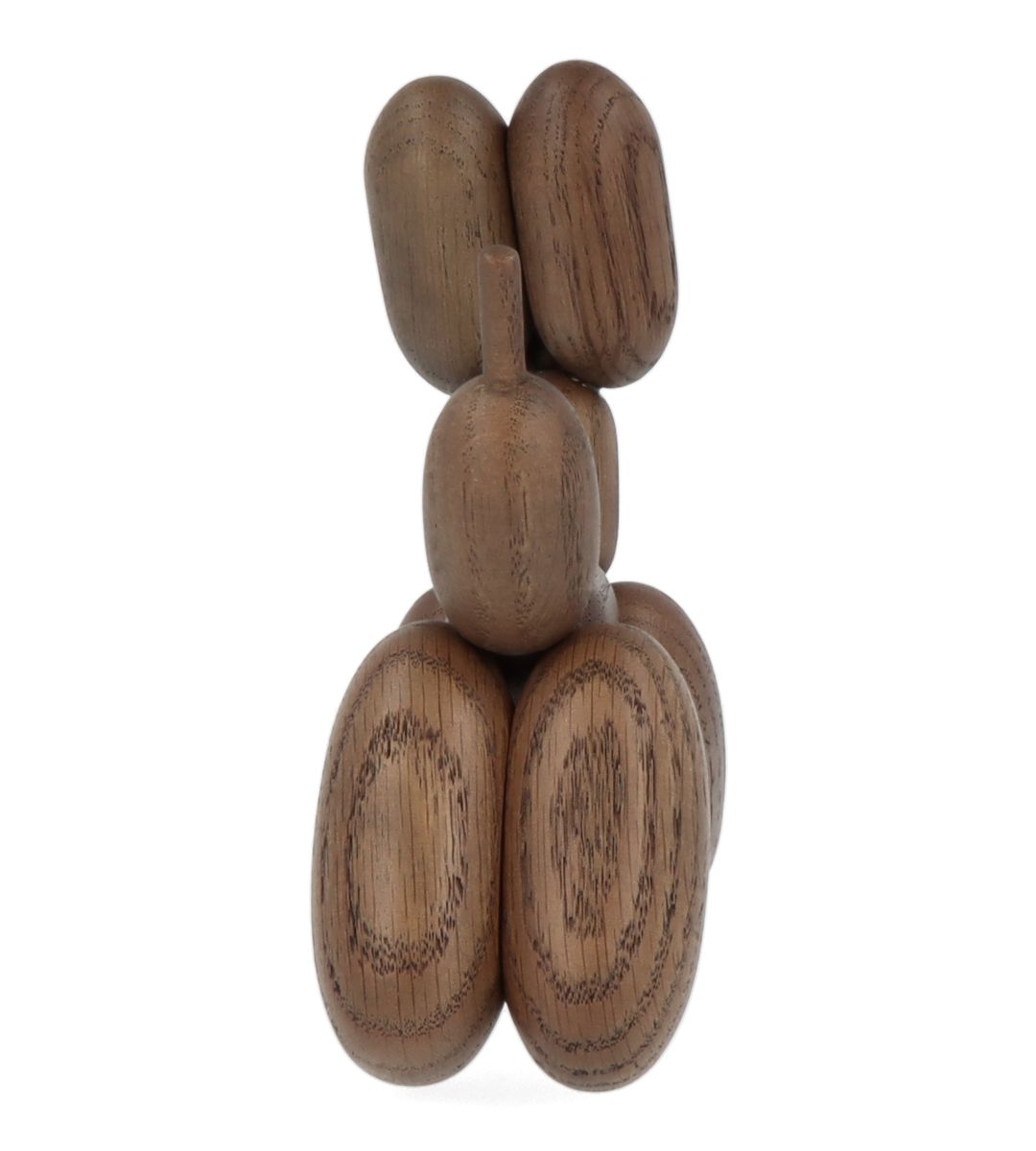 Small Smoked Oak Balloon Dog Sculpture - Unique Home Decor & Party Centerpiece for Birthdays and Celebrations