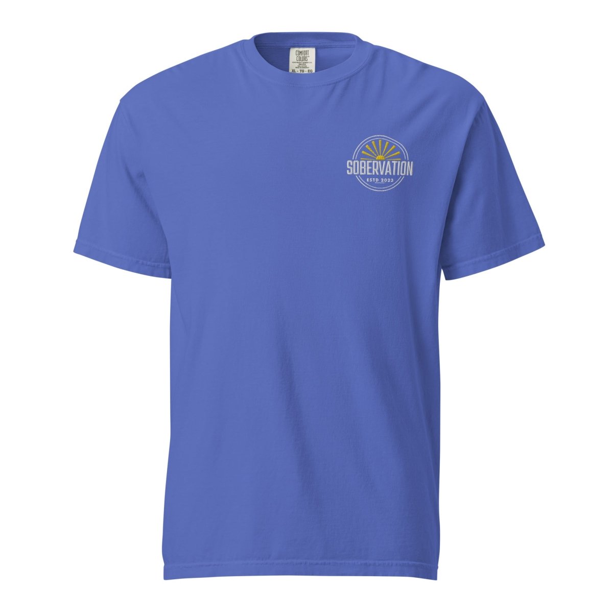 Sobervation Heavyweight T-Shirt for Men - Embroidered Left Chest Logo - Premium Cotton Tee for Casual Wear, Street Style & Everyday Comfort