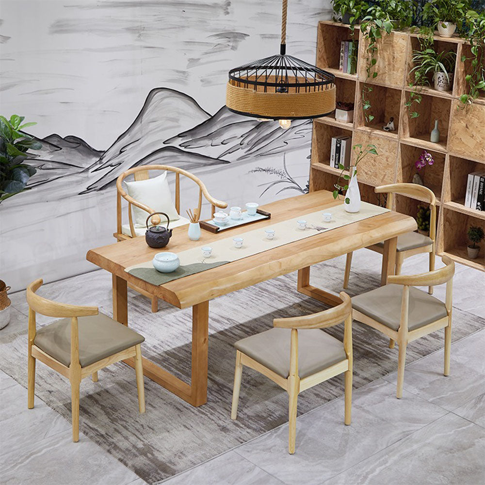Simple Modern Pine Wood Chinese Tea Table - Handcrafted Solid Wood Tea Table for Living Room, Zen Decor, Asian Style Home Furniture - Perfect for Tea Ceremony, Meditation & Relaxation