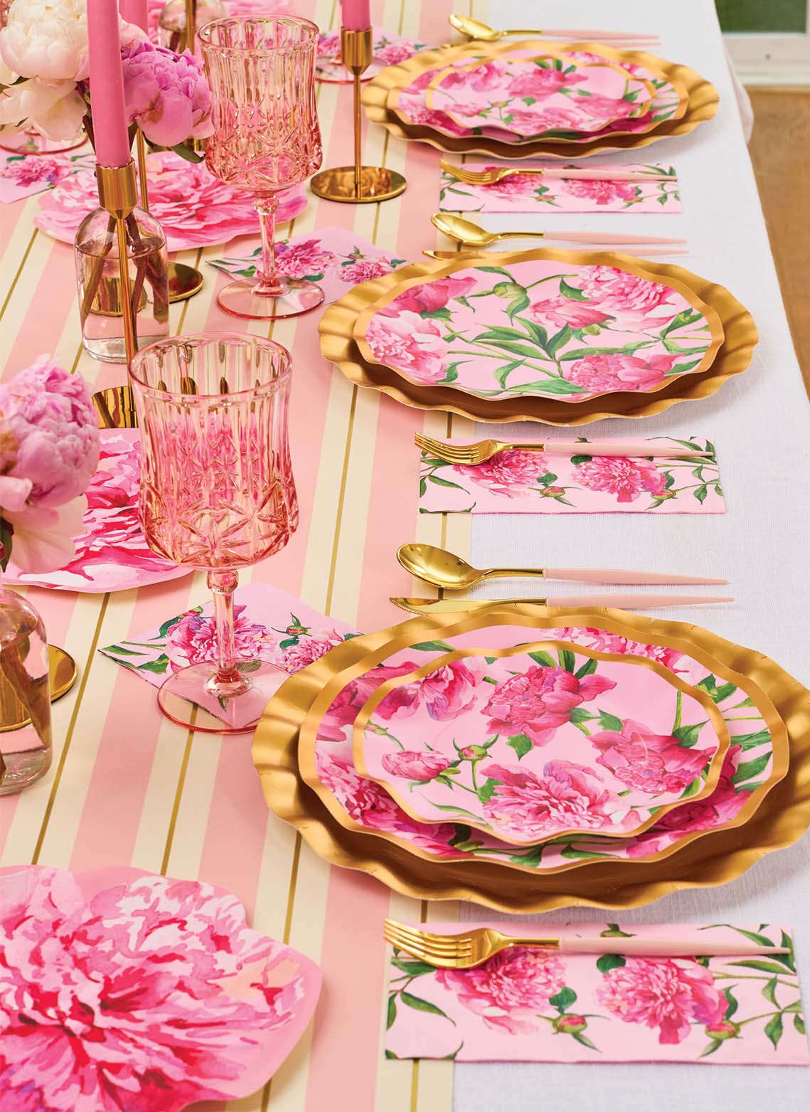 Elegant Blush & Gold Plastic Cutlery Set - 36 Pieces (Service for 12) - Perfect for Weddings, Parties, and Special Events