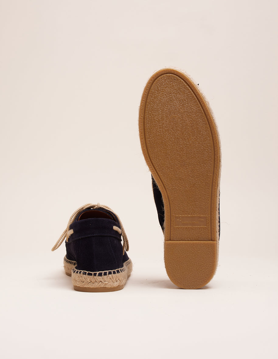 Matteo Suede Espadrilles in Navy Blue - Comfortable Summer Shoes for Women, Beach Walking & Casual Outfits