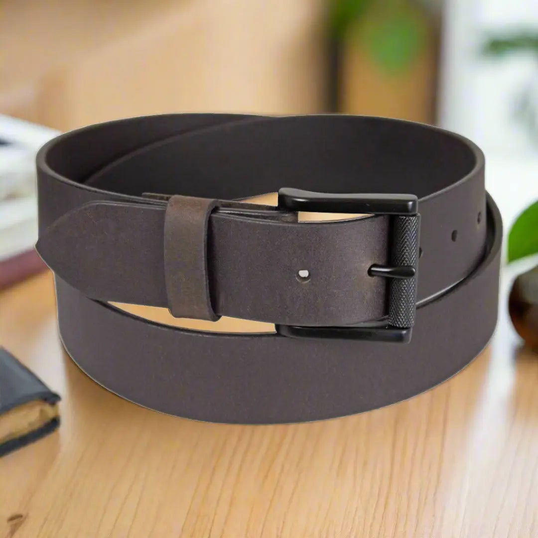 BOL Men's Genuine Leather Belt with Removable Buckle - Adjustable Dress Belt for Business, Casual & Formal Wear
