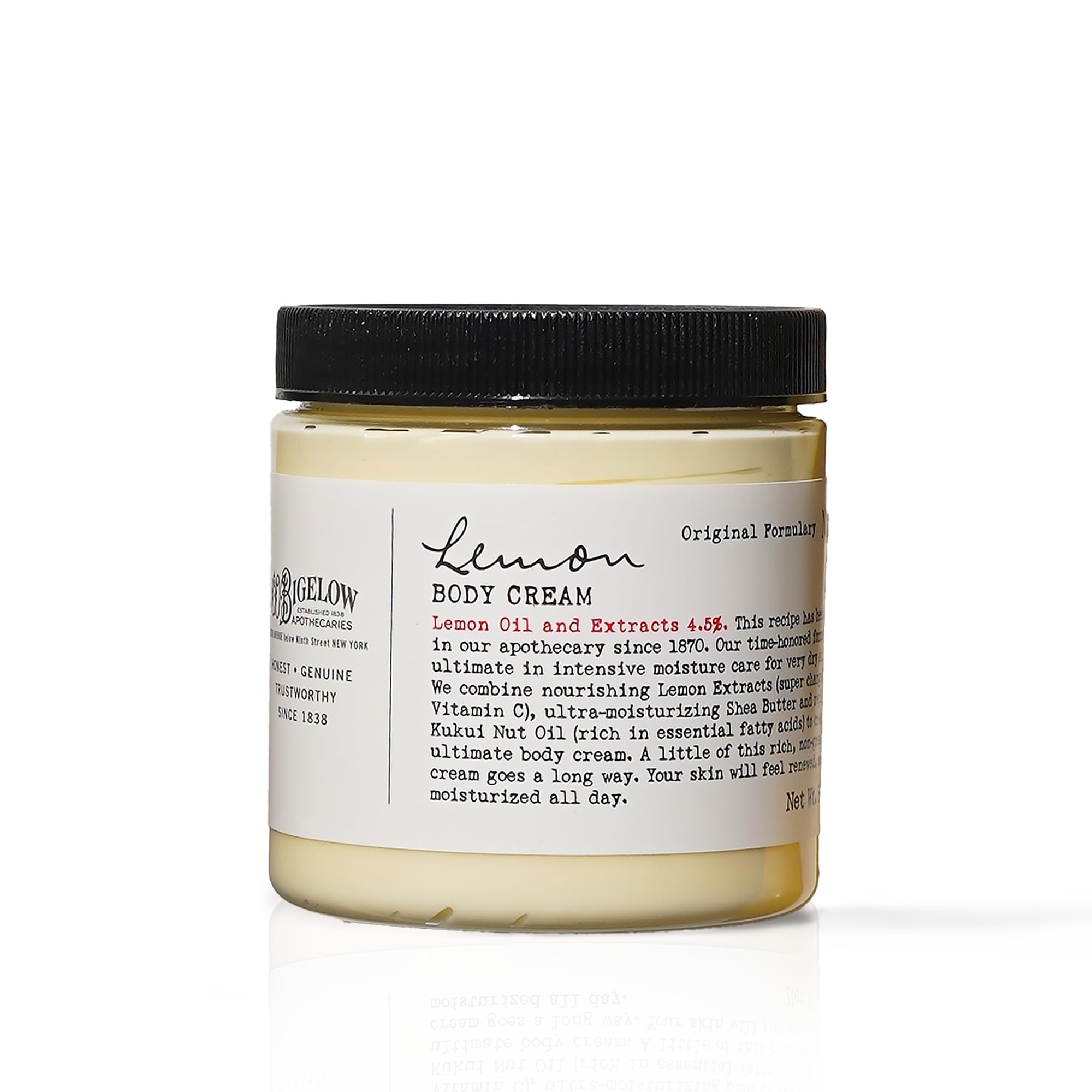 C.O. Bigelow Lemon Body Cream - Ultra Moisturizing Shea Butter & Kukui Nut Oil Body Lotion with Lemon Extract for Dry Skin - 32 oz - Perfect for Daily Hydration & Post-Shower Skin Care