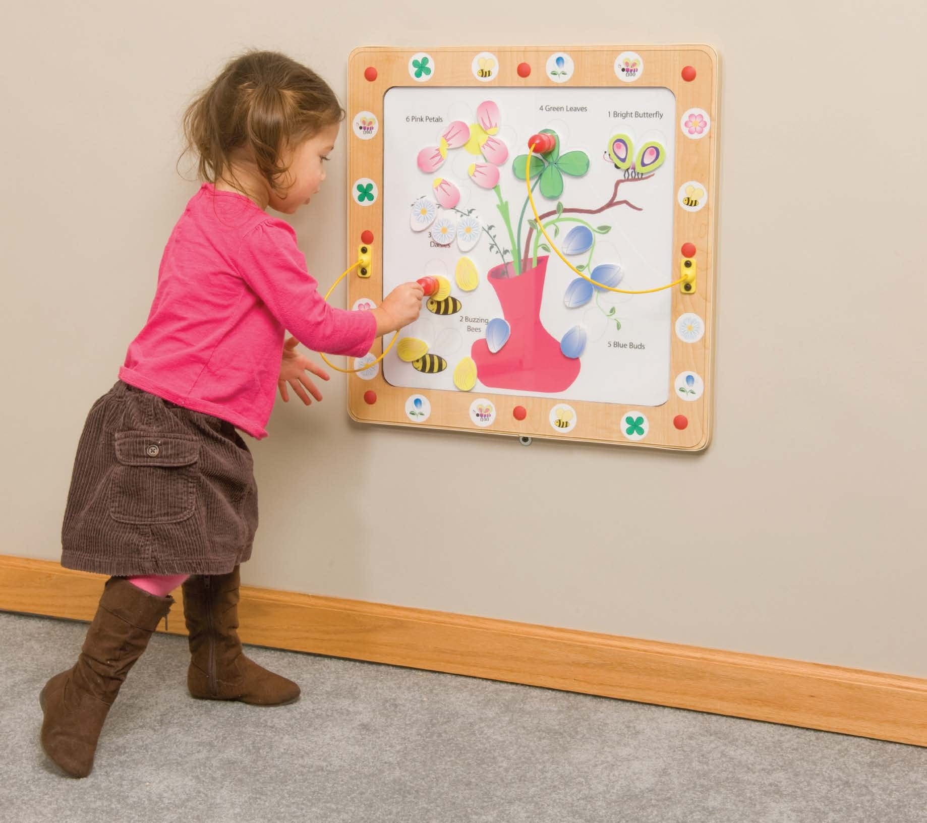 Flower and Bees Magnetic Wall Game for Kids - Fun Educational STEM Toy for Home & Classroom Learning