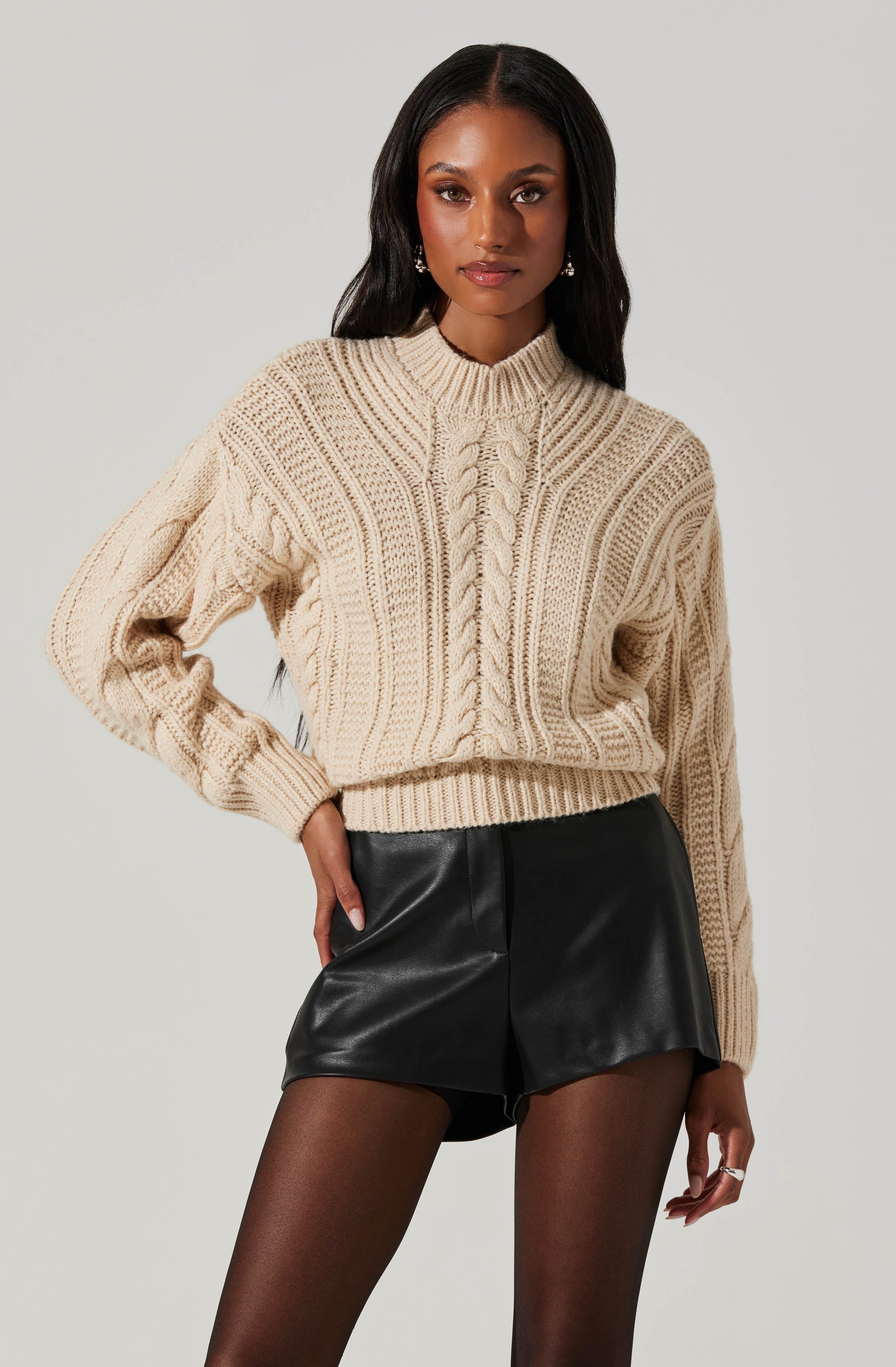 Laverne Cable Knit Tie Back Sweater for Women - Cozy Winter Pullover with Stylish Back Detail | Perfect for Casual Outfits, Office Wear & Holiday Parties