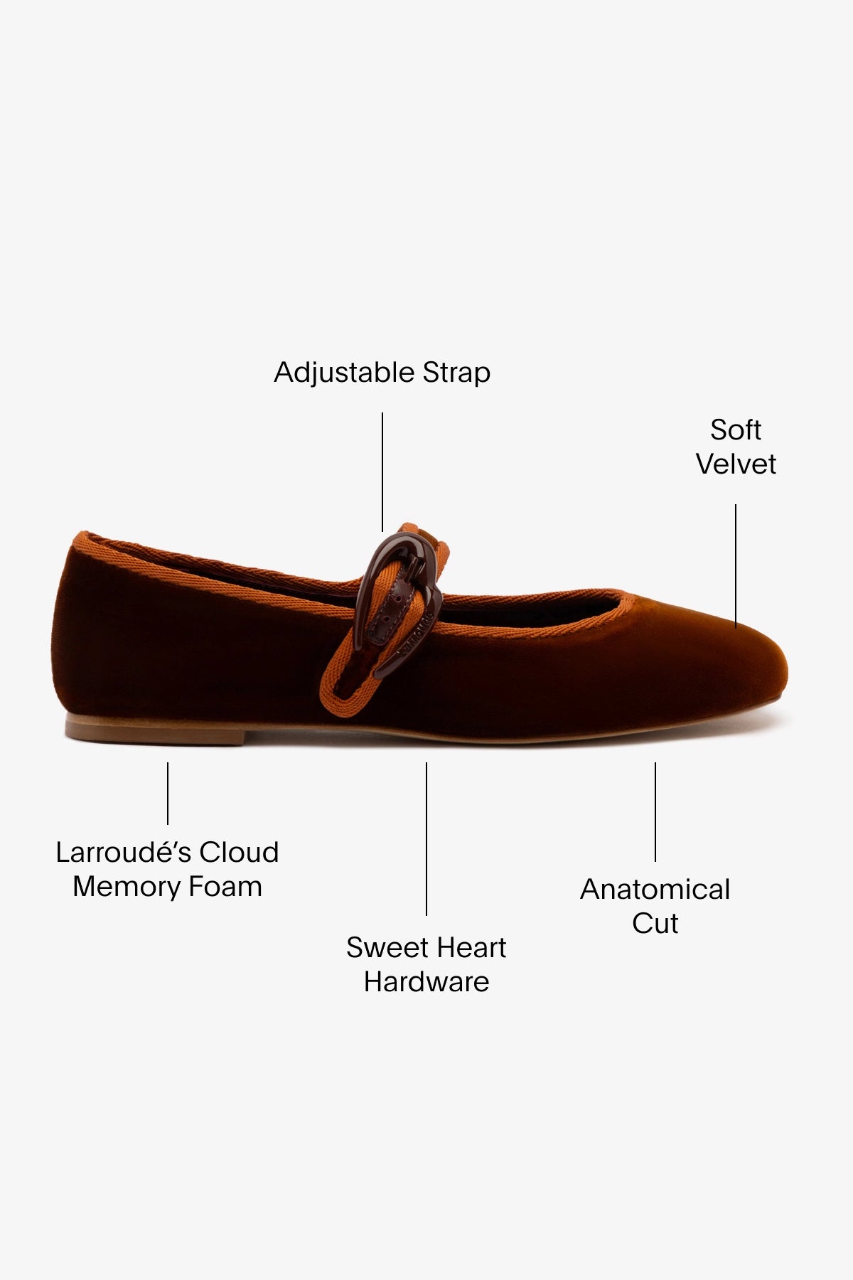 Verona Ballet Flat in Genuine Leather Velvet - Elegant Women's Comfortable Loafers for Work, Casual & Dressy Occasions
