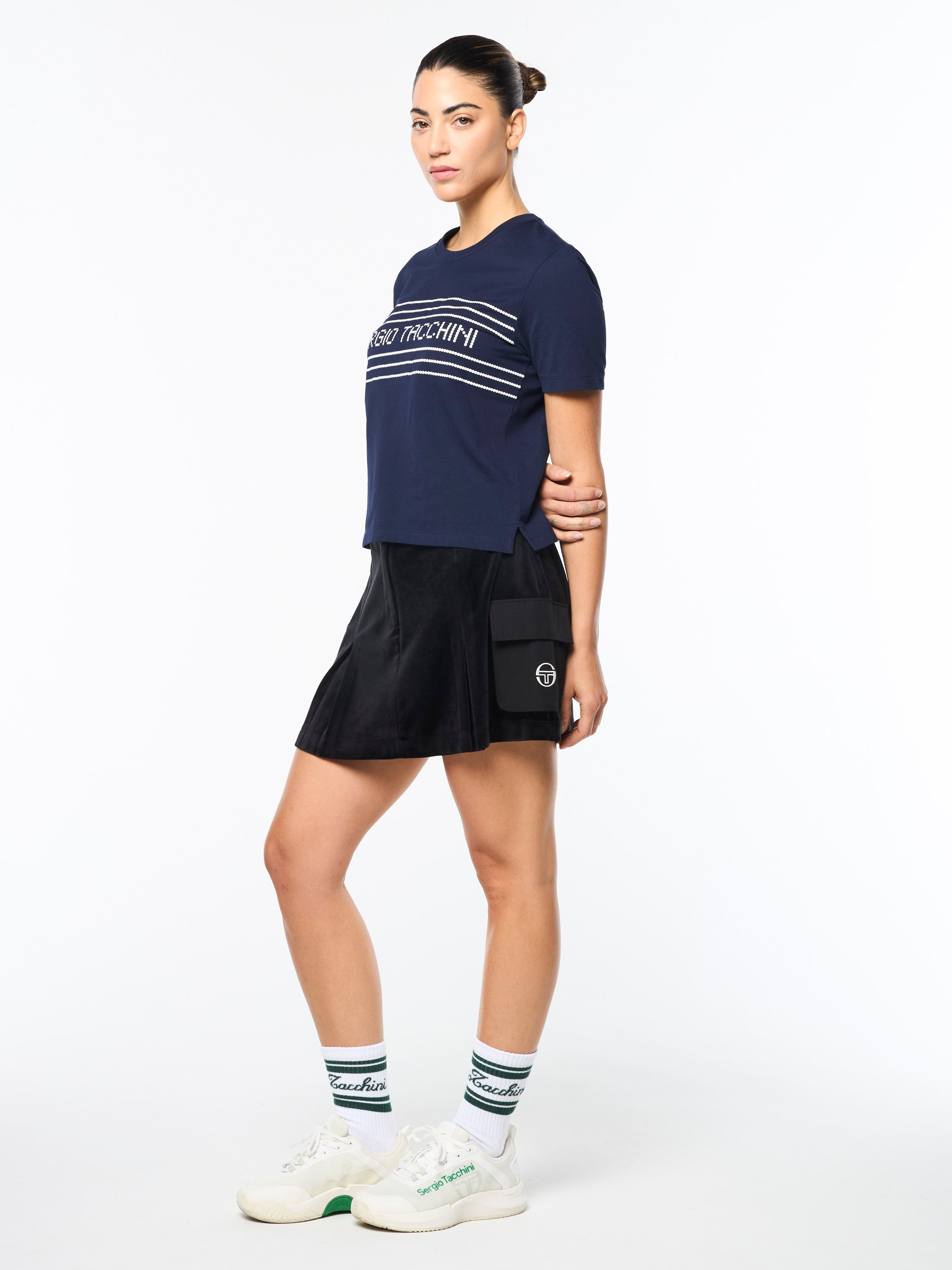 Women's Remo T-Shirt - Soft Cotton Crewneck Tee in Maritime Blue | Casual Everyday Wear & Layering Essential