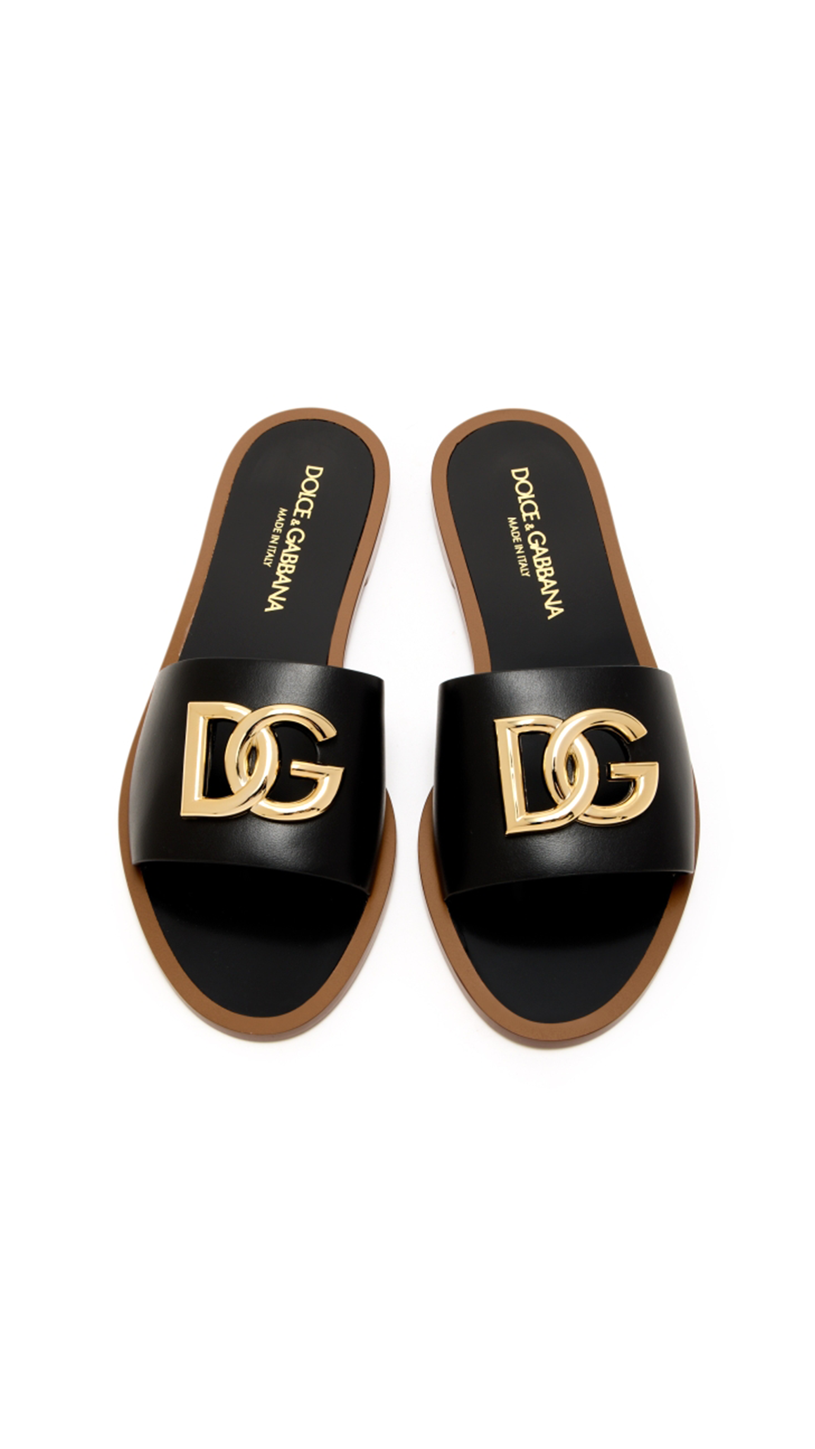 D&G Black Calfskin Sliders - Premium Leather Slides for Men & Women | Perfect for Casual Wear, Lounging & Summer Outfits