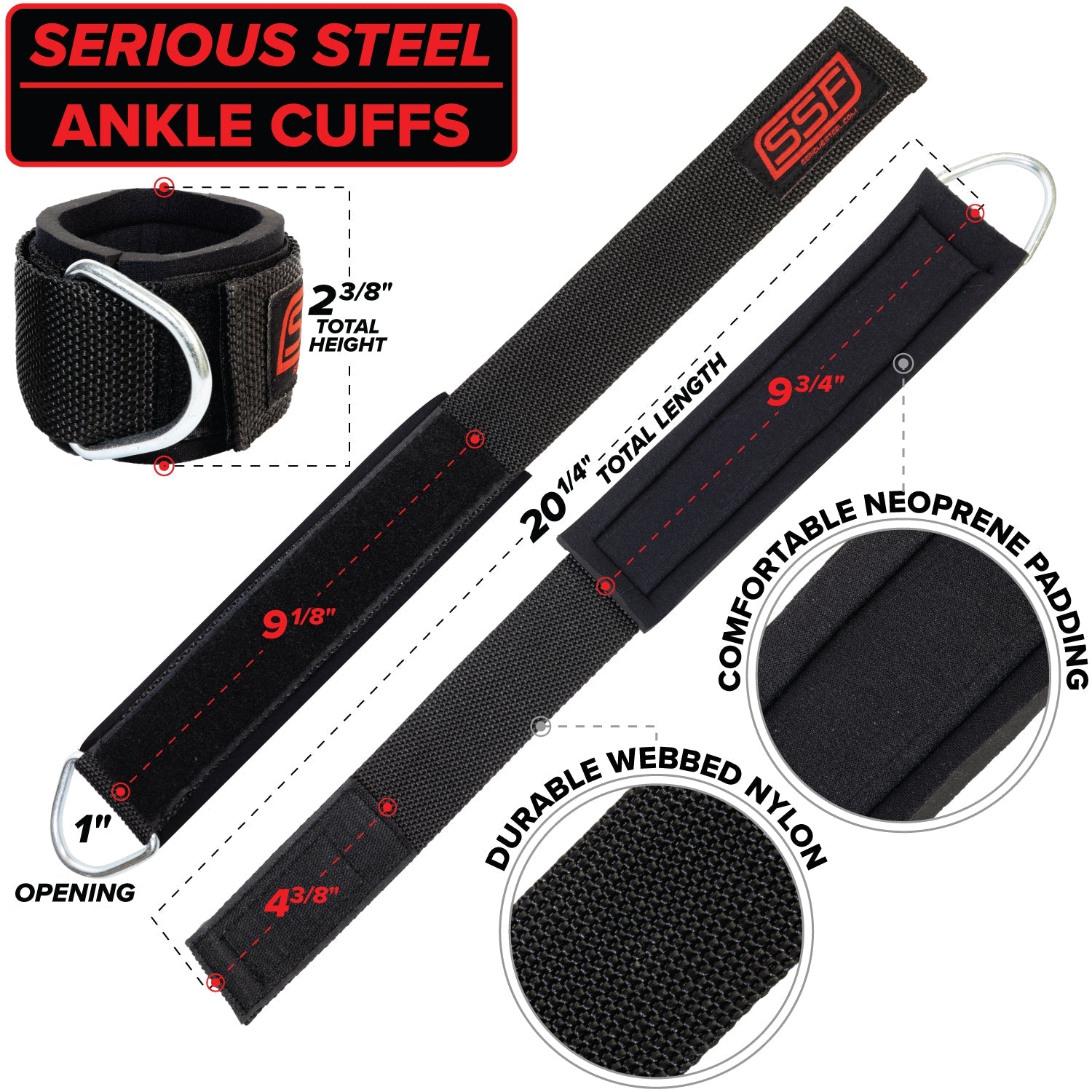 Ankle Cuffs for Women & Men - Adjustable Leather Ankle Restraints for BDSM, Bondage, Fitness & Role Play - Perfect for Couples, Workouts & Spice Up Your Love Life