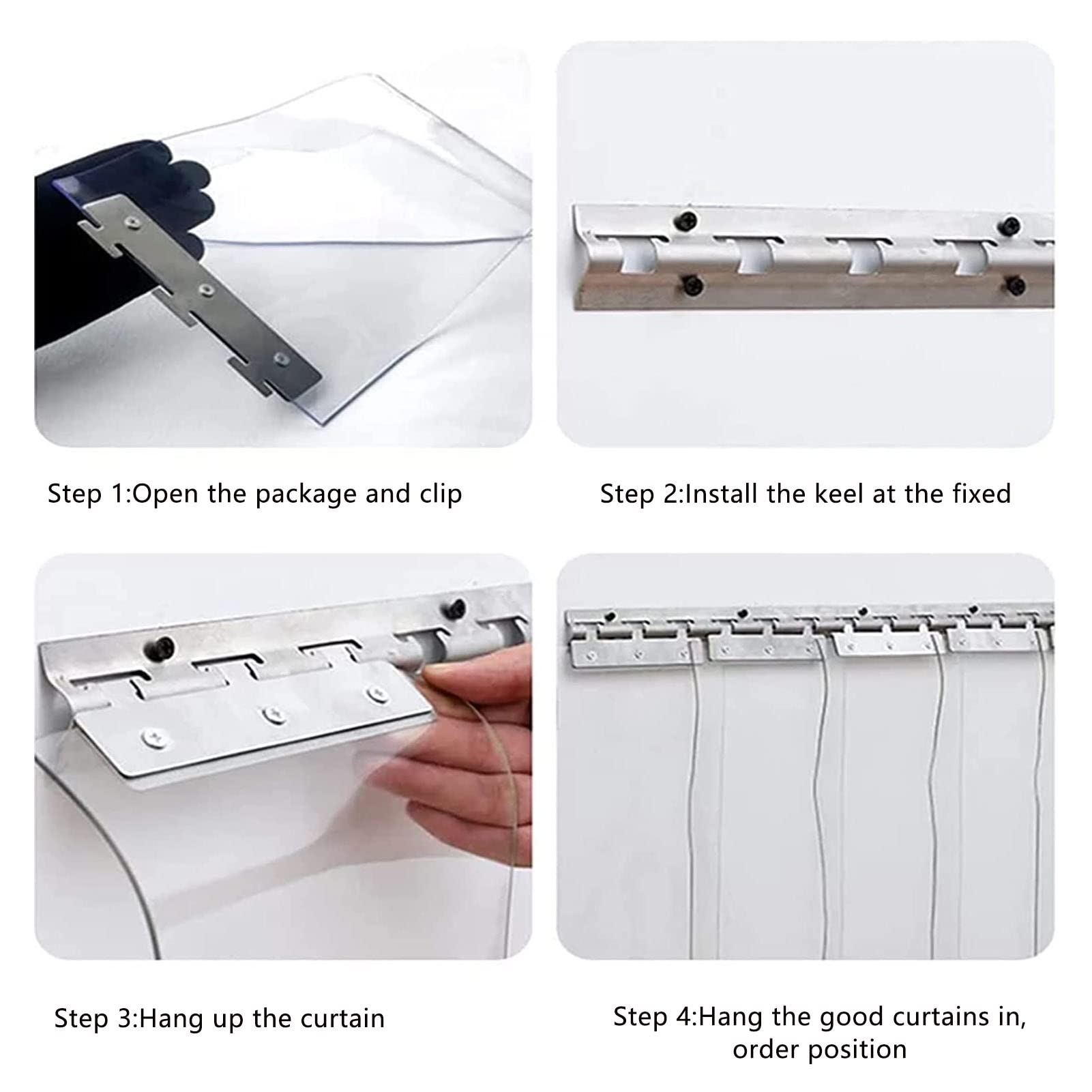 IBOWZ Clear PVC Strip Curtain - Freezer Room Plastic Vinyl Door Curtain, Waterproof Commercial Industrial Strip Curtain for Shop, Factory, Warehouse | Cold Storage, Food Processing & Industrial Use