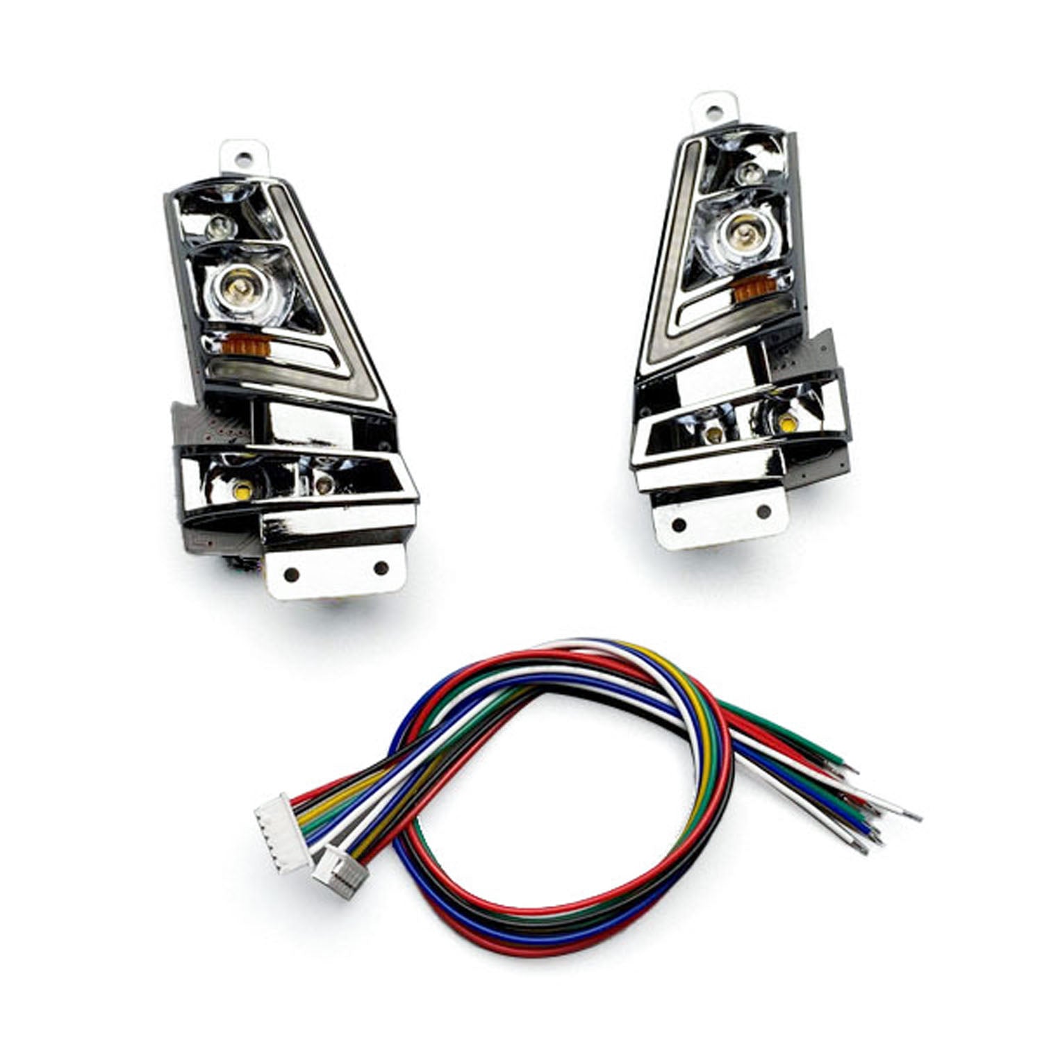 1/14 Scale DIY Plastic Head Lamp with Flowing Water Light for Tamiya RC Tractor Truck FH16 XL750 56360 56362 - Perfect for RC Lorry Front Bumper Rack & Nighttime Off-Road Racing