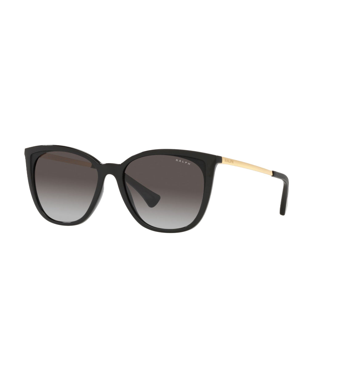Ralph Shiny Black Sunglasses for Men & Women - Polarized UV Protection - Fashion Aviator Style for Outdoor, Driving, and Beach Activities
