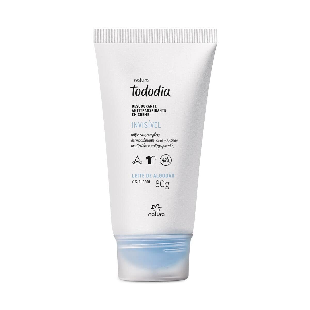 Natura Tododia Cotton Milk Invisible Cream Deodorant 80g | Natural & Gentle for Sensitive Skin | All-Day Freshness for Workouts & Daily Use