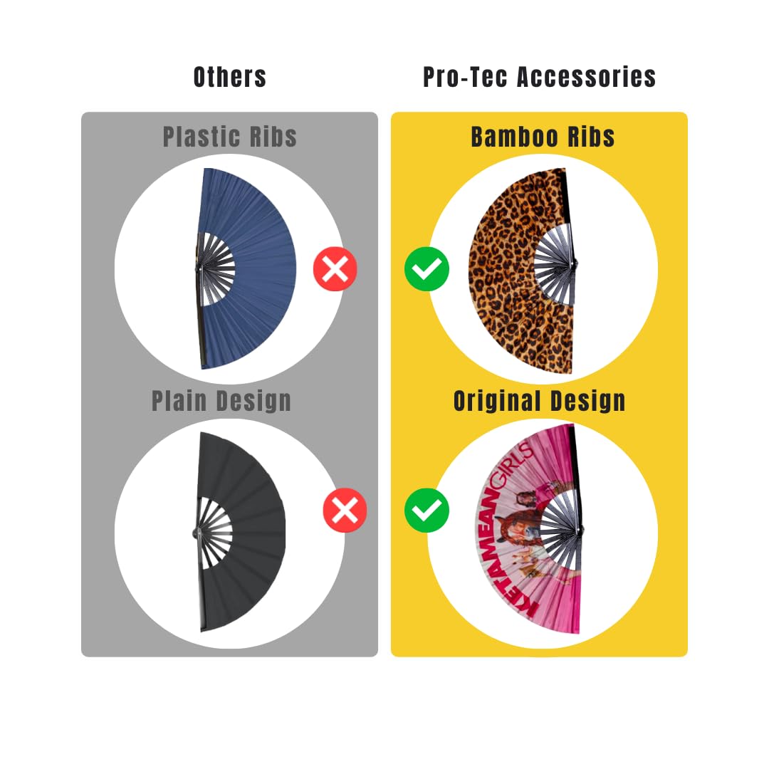 Holographic Rave Hand Fan - Large Folding Festival Fan for Women & Men - Drag Queen Burlesque Accessory - Perfect for EDM Concerts, Pride Parades & Themed Parties (Leaf Design)