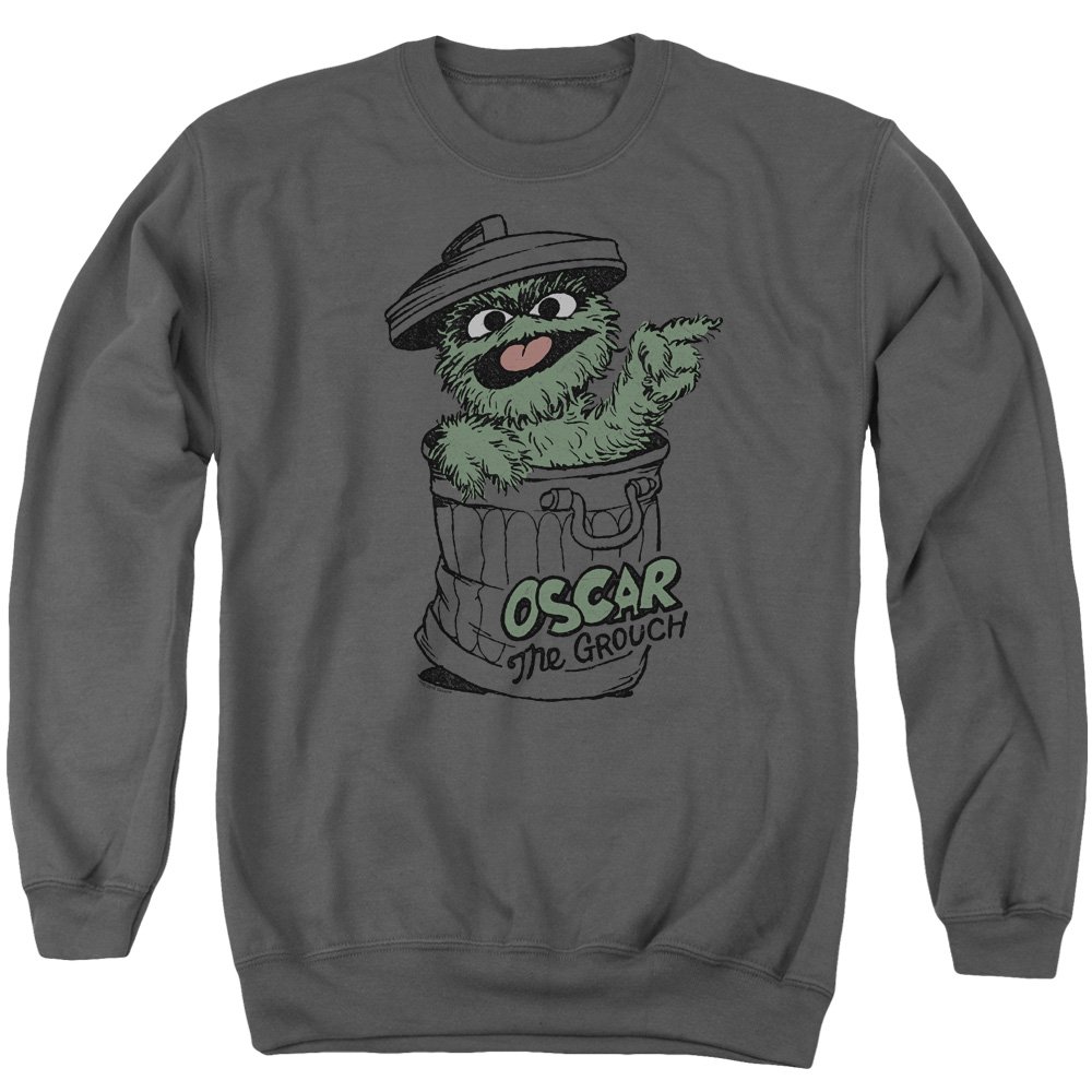 Sesame Street Early Grouch Unisex Adult Crewneck Sweatshirt - Comfortable Cotton Pullover for Men & Women - Perfect for Casual Wear, Lounge & Street Style Fashion