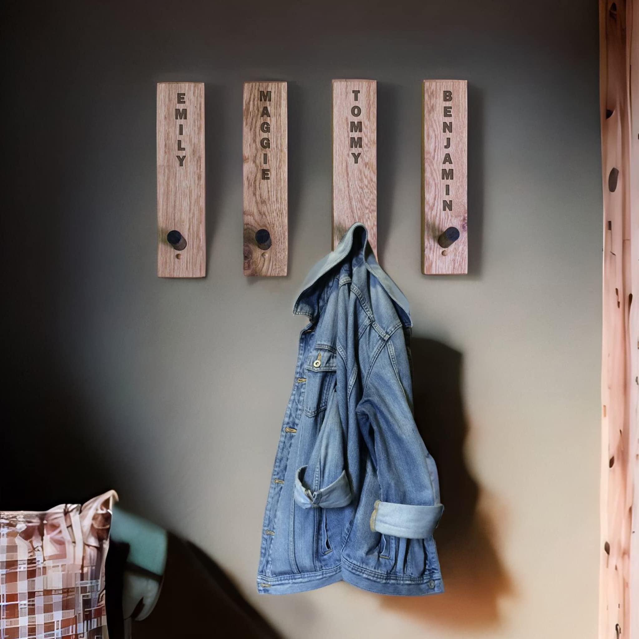 Personalized Wall Hooks for Bathroom & Entryway - Decorative Coat Hooks, Towel Hooks for Home Organization - Perfect for Hanging Coats, Hats, Bags & Towels