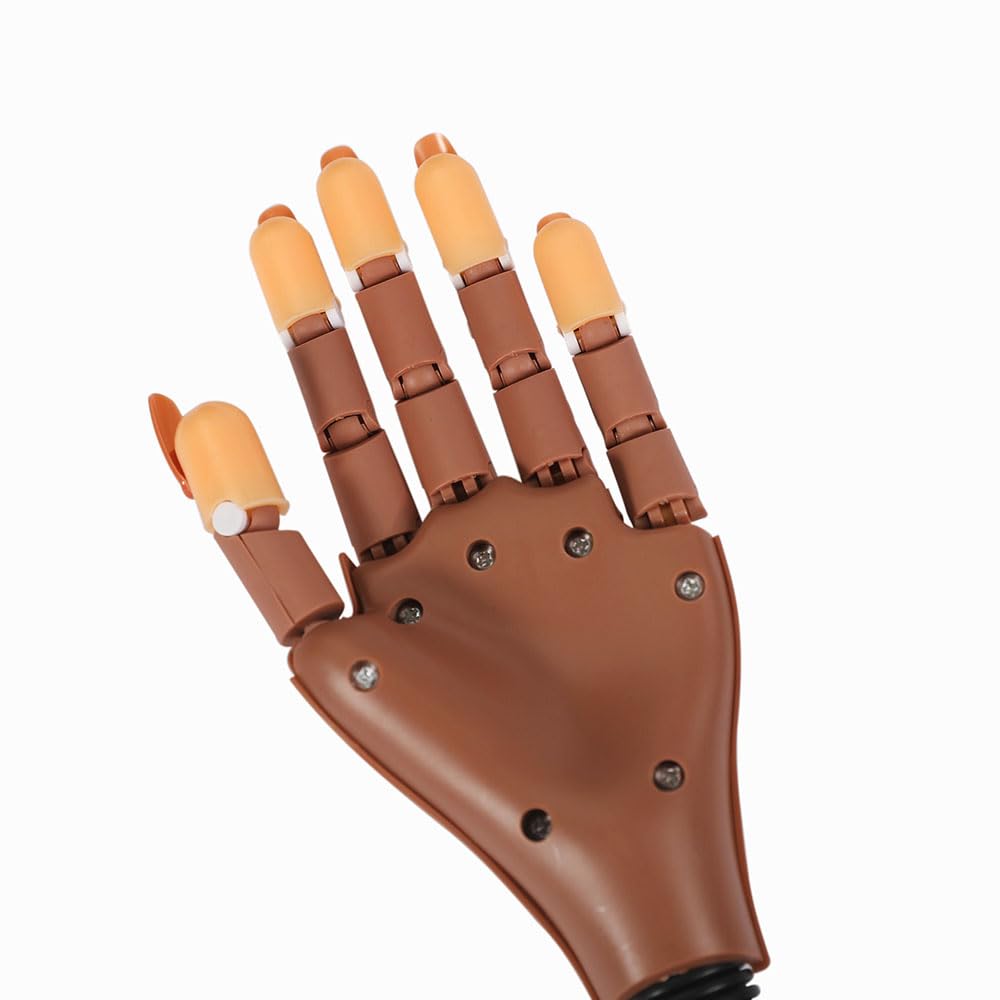 Professional Acrylic Nail Practice Hand - Flexible Mannequin Hand with 100 Nail Tips for Nail Art Training, Perfect for Beginners & Salon Practice - Ideal for Home, Beauty School & Professional Nail Technicians