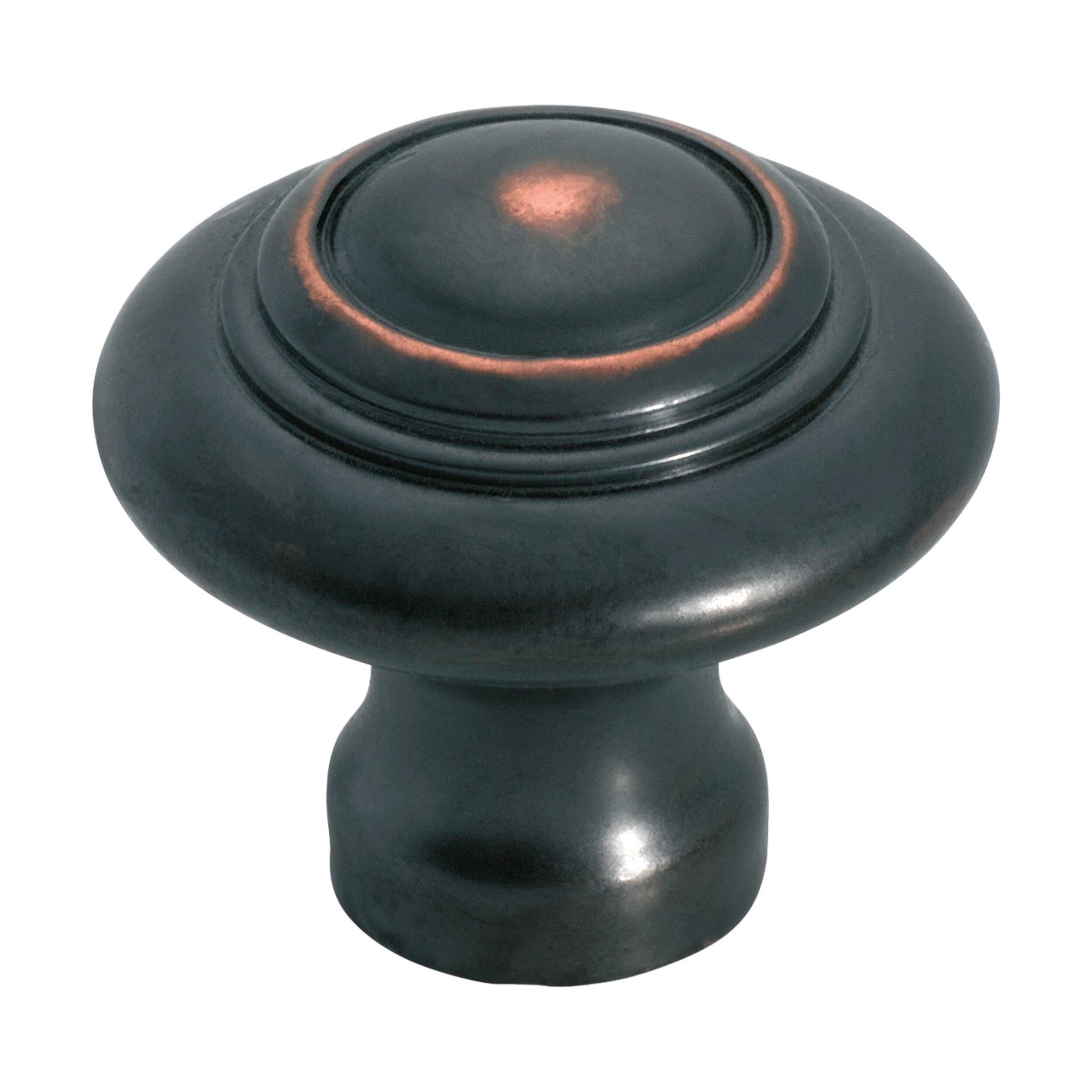 3678 Antique Copper Cabinet Knobs - Domed Design, 32mm Diameter x 29mm Projection - Vintage Hardware for Kitchen Cabinets, Dressers & Furniture Restoration