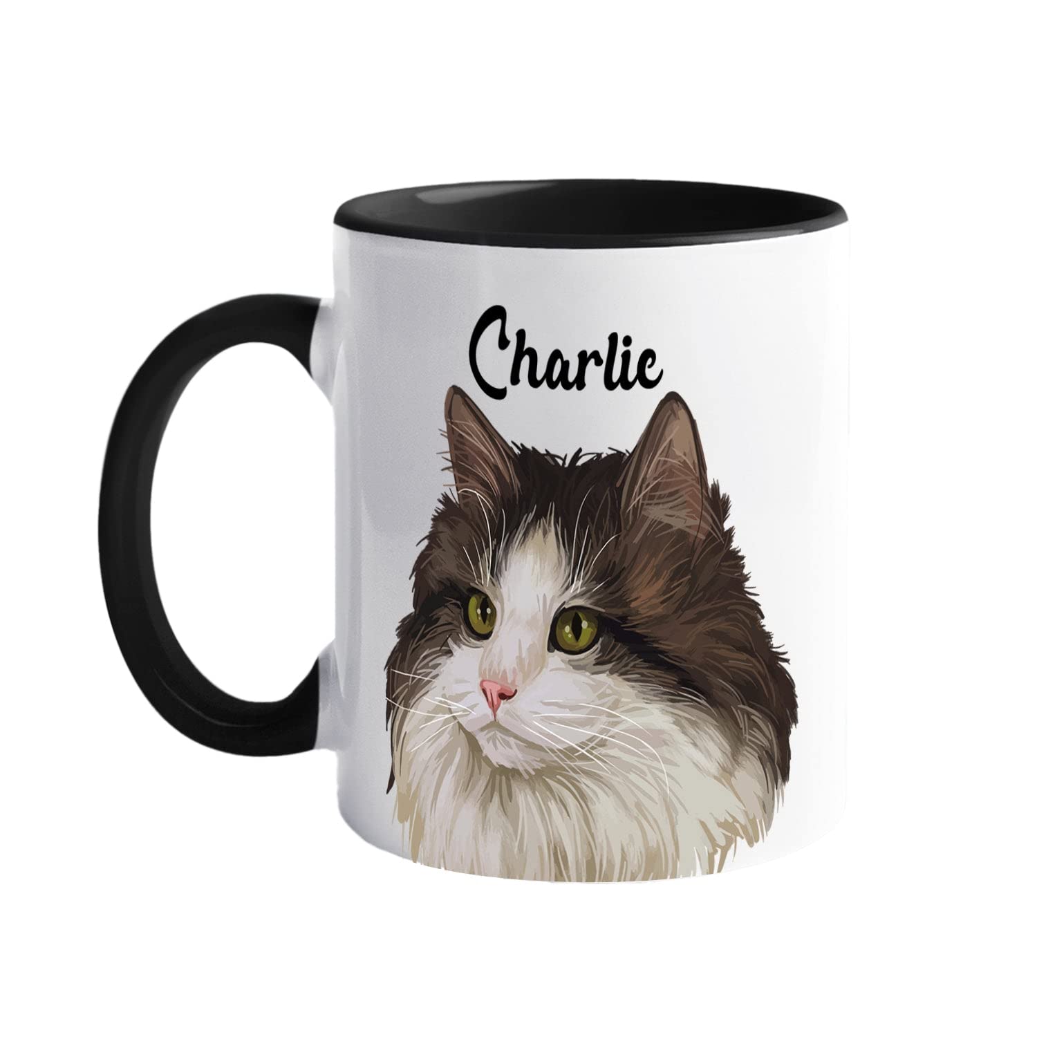 Personalized Norwegian Forest Cat White Coffee Mug 11Oz - Custom Name Cat Lover Gift - Perfect for Home, Office & Gifts for Cat Enthusiasts
