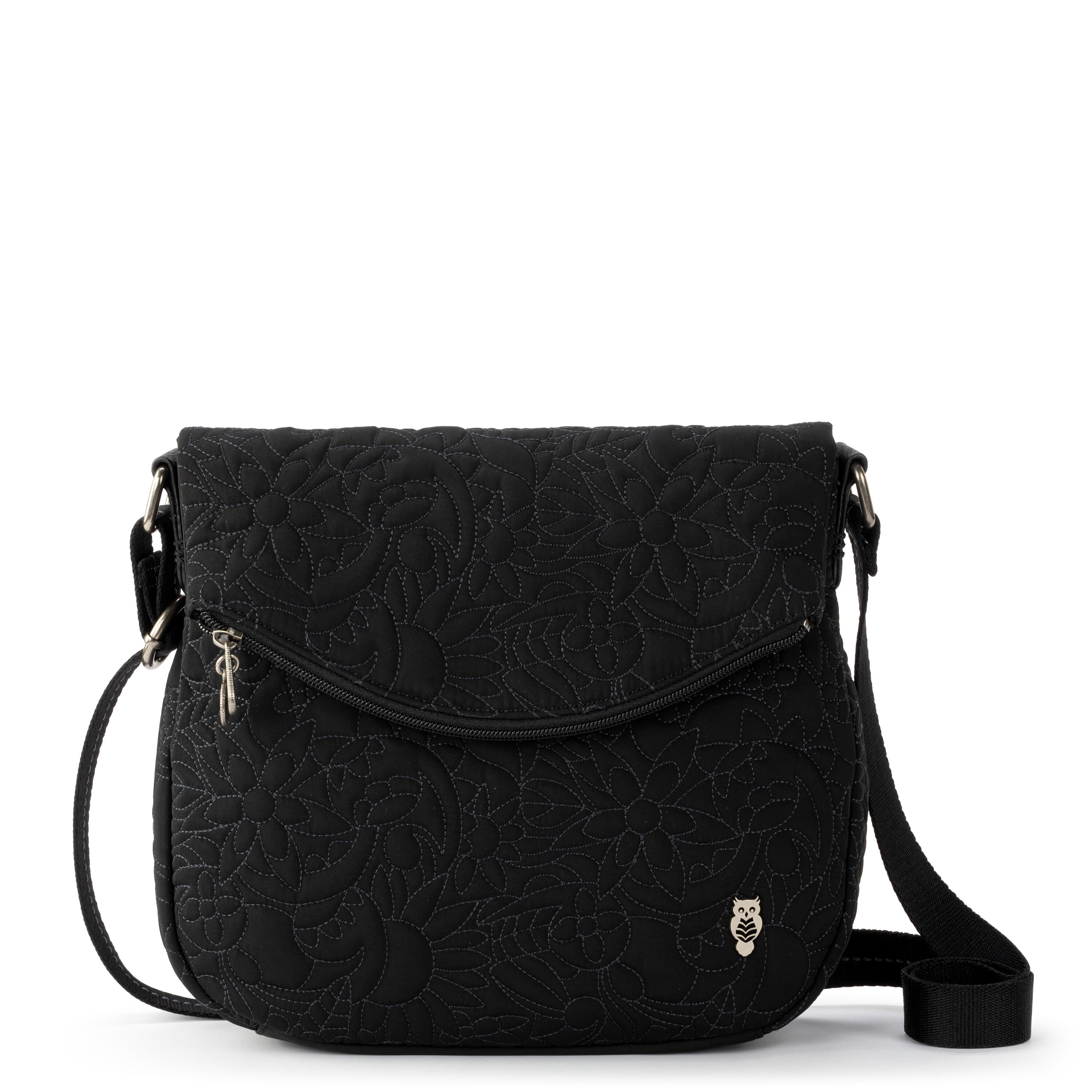 Eco-Friendly Foldover Crossbody Bag - Black Spirit Desert Quilted Design for Women | Perfect for Travel, Shopping & Everyday Use