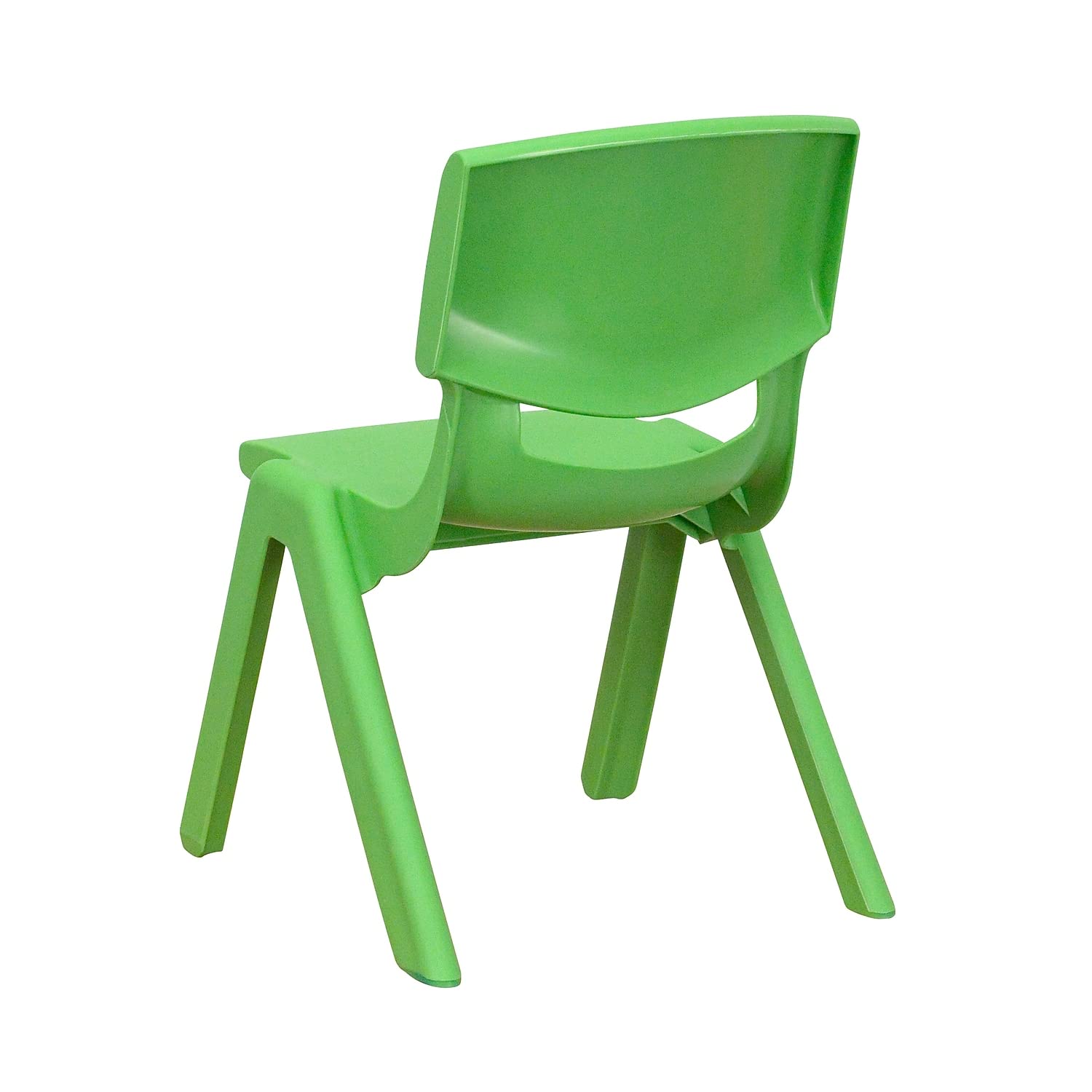 Flash Furniture Whitney 10-Pack Green Plastic Stackable School Chairs - 10.5 Inch Seat Height - Durable Classroom, Cafeteria & Event Seating for Kids & Adults