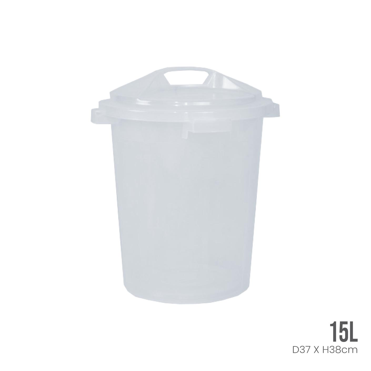 4 Gallon Lucky Pail with Lid - Heavy Duty Plastic Bucket for Storage, Cleaning, Gardening, and Outdoor Activities
