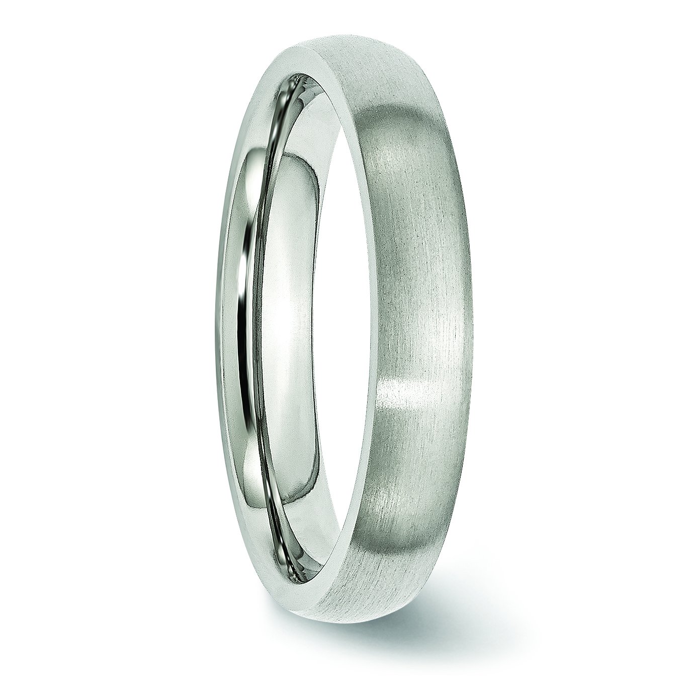 Men's 4mm Brushed Stainless Steel Wedding Band Ring - Durable Comfort Fit for Everyday Wear & Special Occasions