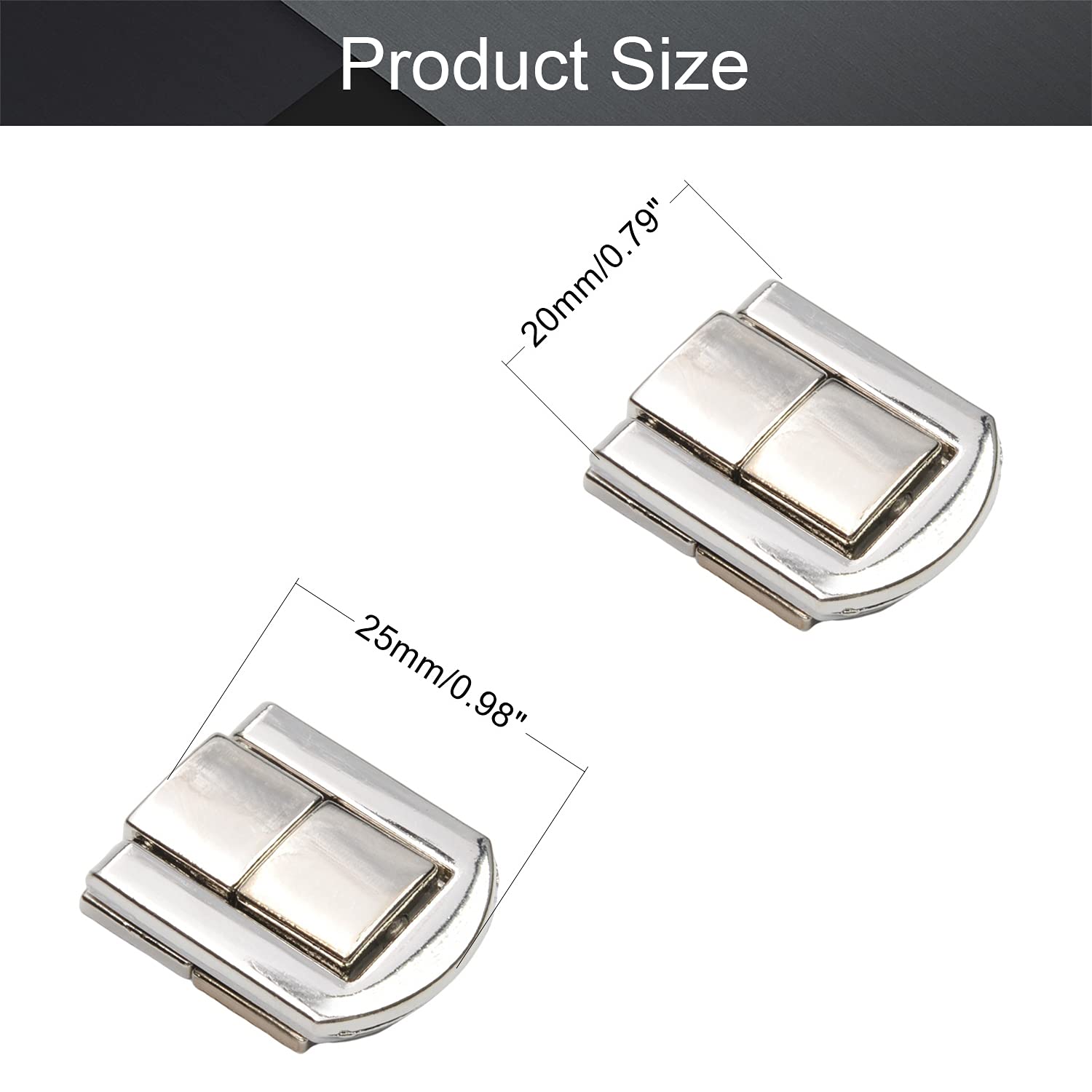 MroMax 4Pcs Zinc Alloy Toggle Catch Locks 0.98