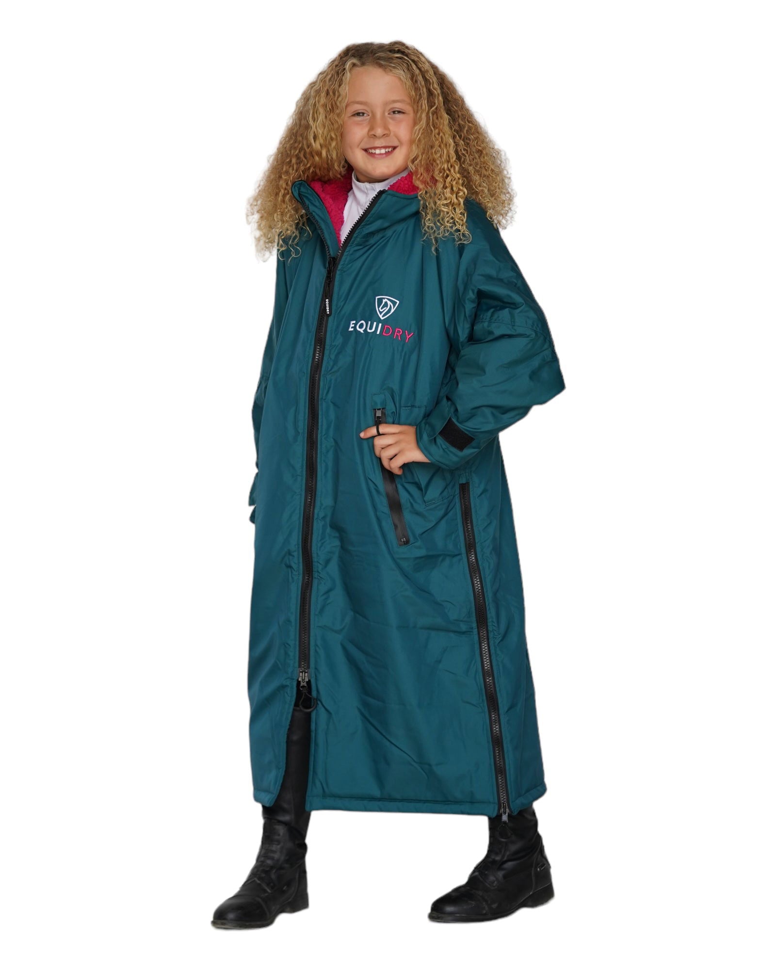 EQUIDRY Original Kids' Multi-Purpose Blanket - Soft & Durable Teal/Peacock Pink Combo - Perfect for Nursery, Travel, Playtime & Outdoor Adventures