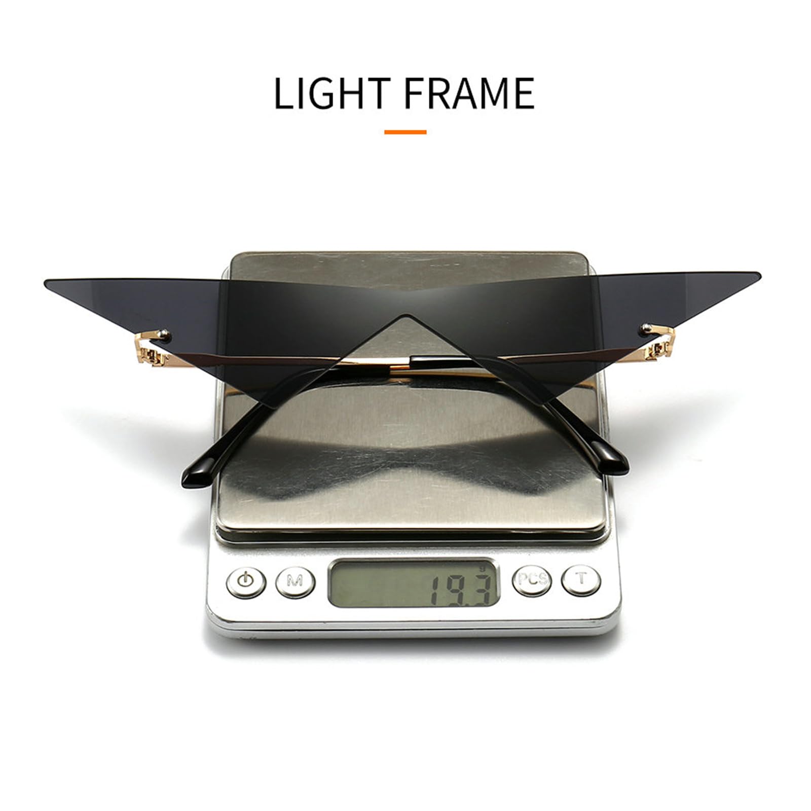 Trendy Frameless One Piece Triangle Sunglasses for Women & Men - UV Protection Ocean Lens - Perfect for Beach, Party, and Prom