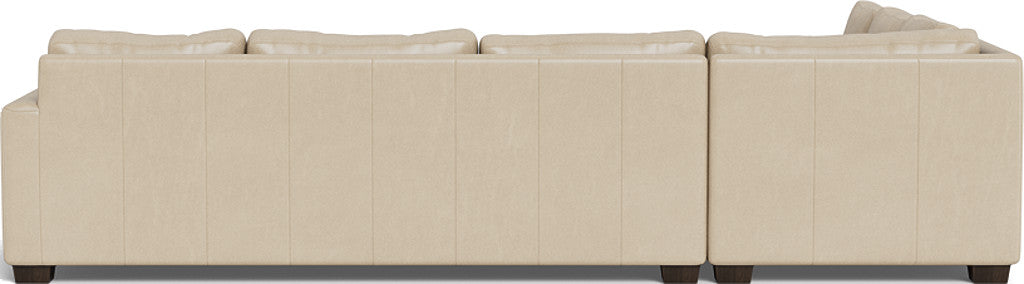 Track 121 Genuine Leather Left Corner Sectional Sofa - Modern L-Shaped Couch for Living Room, Lounge & Home Theater