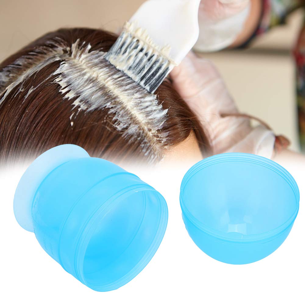 Professional Hair Dye Bowl with Scale - Blue Hair Tinting Bowl & Shaker Cup for Coloring & Highlighting | Salon-Grade Hair Styling Tool for DIY Hair Dye at Home or Professional Use