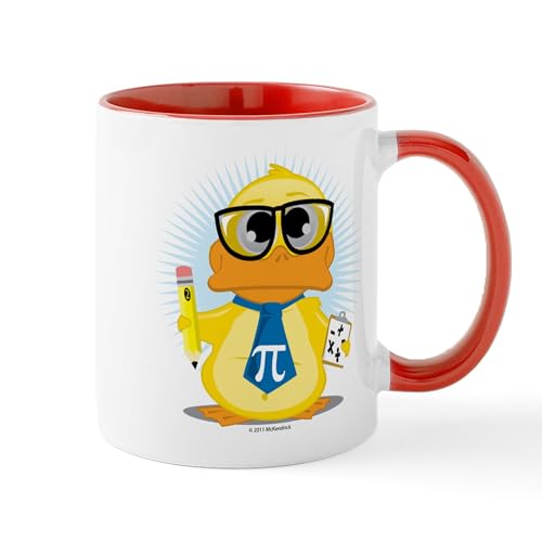 White/Red Inside - Math Teacher Duck Mug