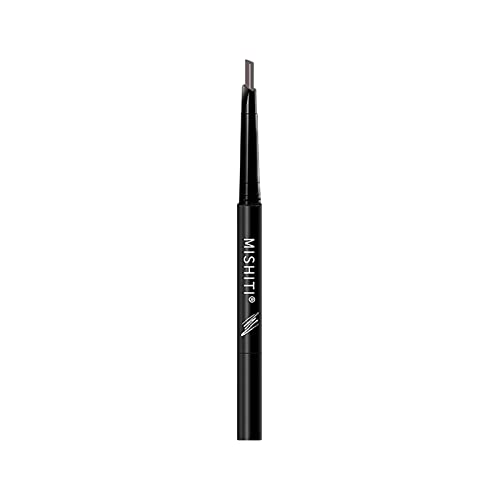 Romoty Double-Headed Auto-Rotating Eyebrow Pencil - Waterproof Automatic Eyeliner & Eyebrow Pencil with Brush - Black #D - Perfect for Everyday Makeup & Professional Beauty Looks