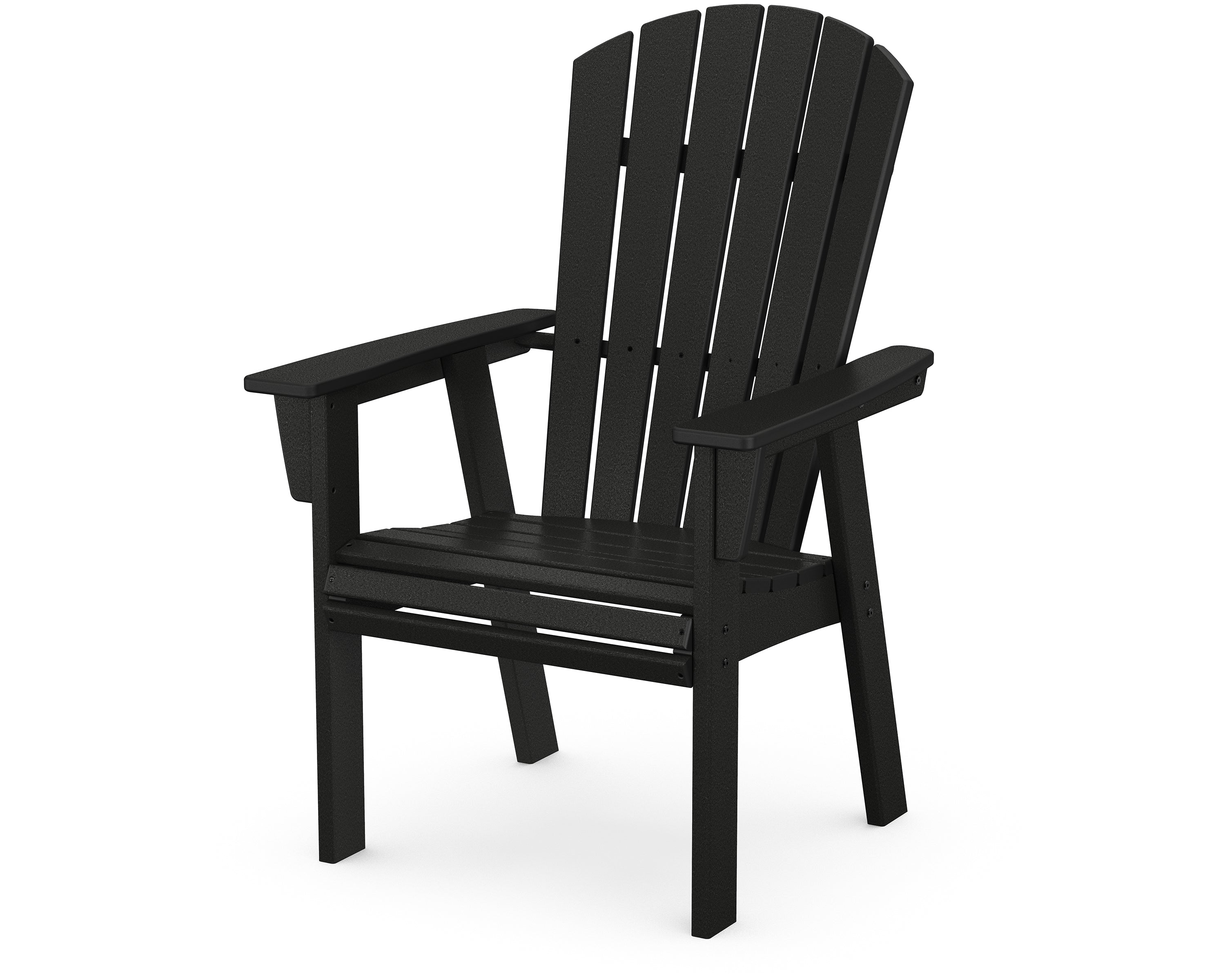 POLYWOOD Nautical Curveback Adirondack Dining Chair - Outdoor Patio Furniture, All-Weather Resin Wicker, Comfortable Seating for Poolside, Beach, Garden & Backyard Relaxation