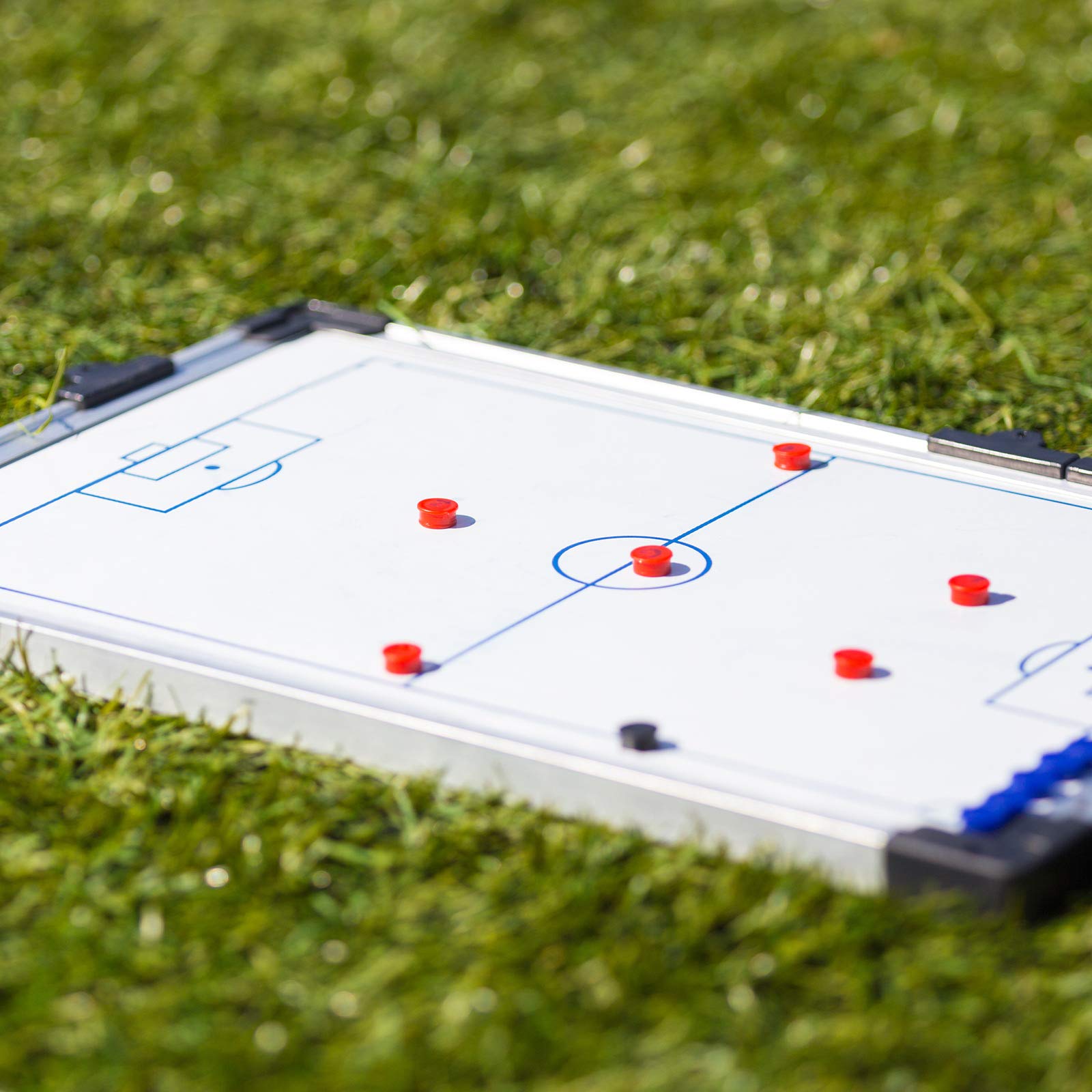 Magnetic Soccer Coach Board - Dual Sided Dry Erase Tactical Board with Full Field & Enlarged Half Field | Portable Soccer Training Tool for Coaches & Players | Perfect for Practice Sessions, Game Planning & Team Strategies